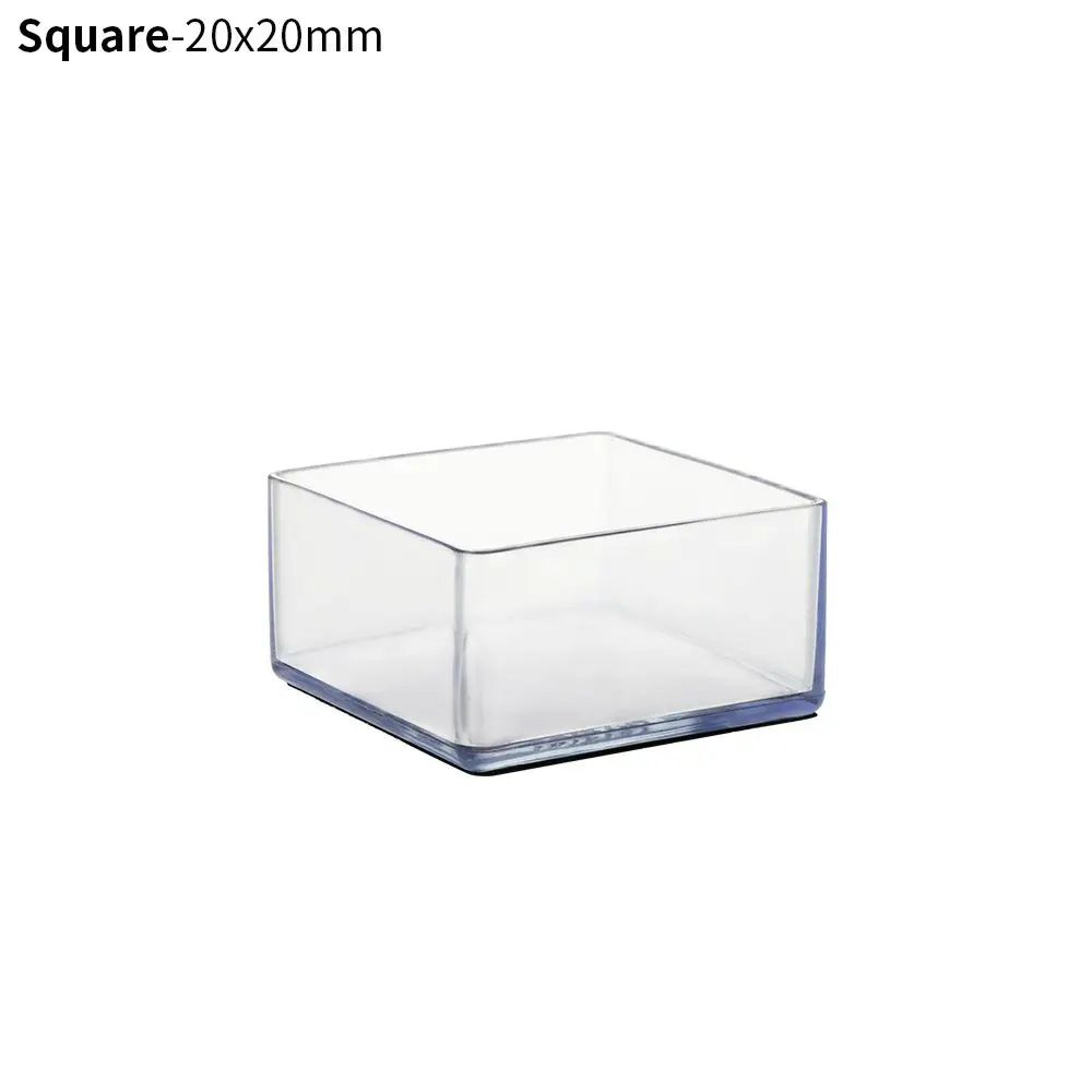 4 Pcs Transparent PVC Chair Leg Caps  NonSlip Table Foot Covers  Floor Protector Pads For Round Fur 16