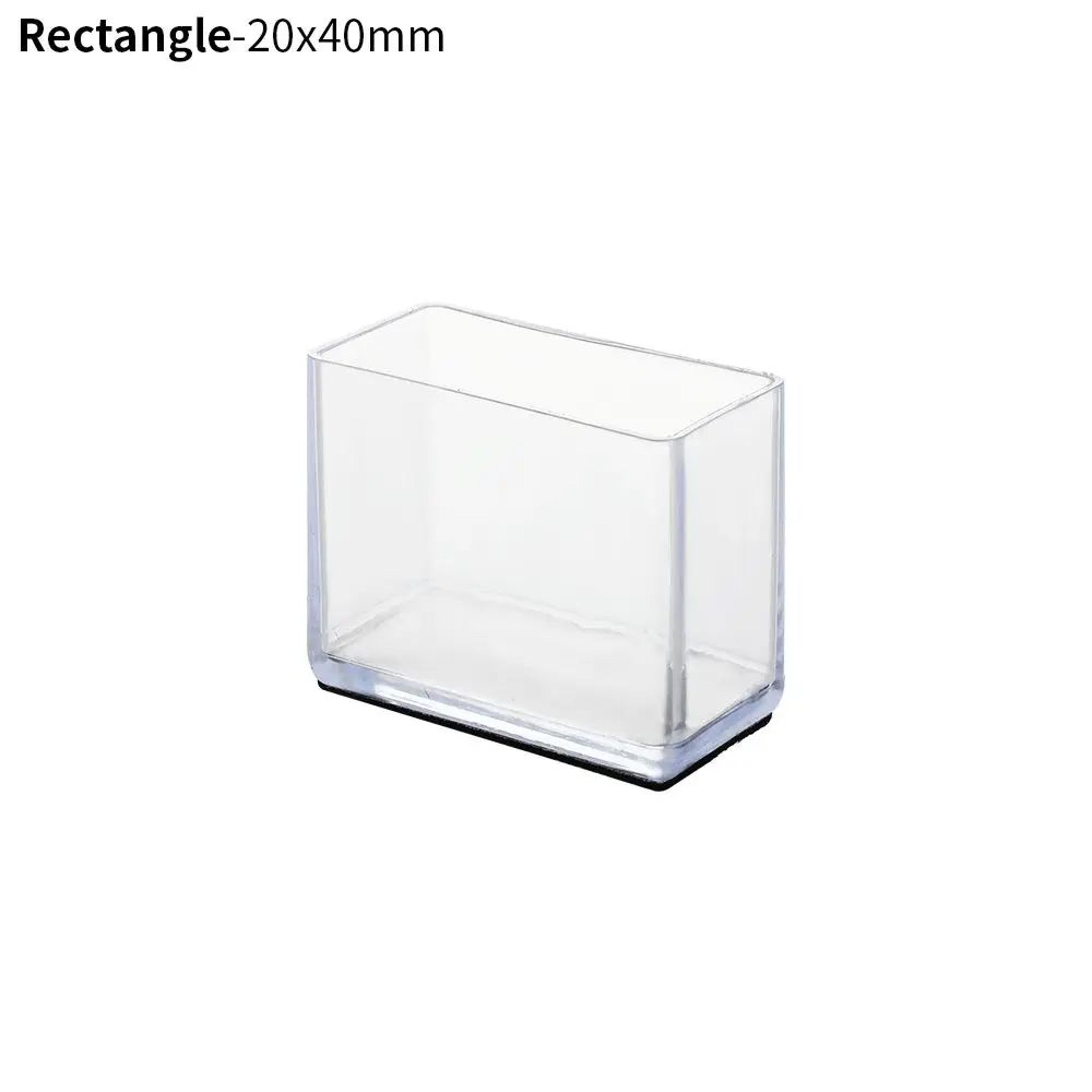 4 Pcs Transparent PVC Chair Leg Caps  NonSlip Table Foot Covers  Floor Protector Pads For Round Fur 26
