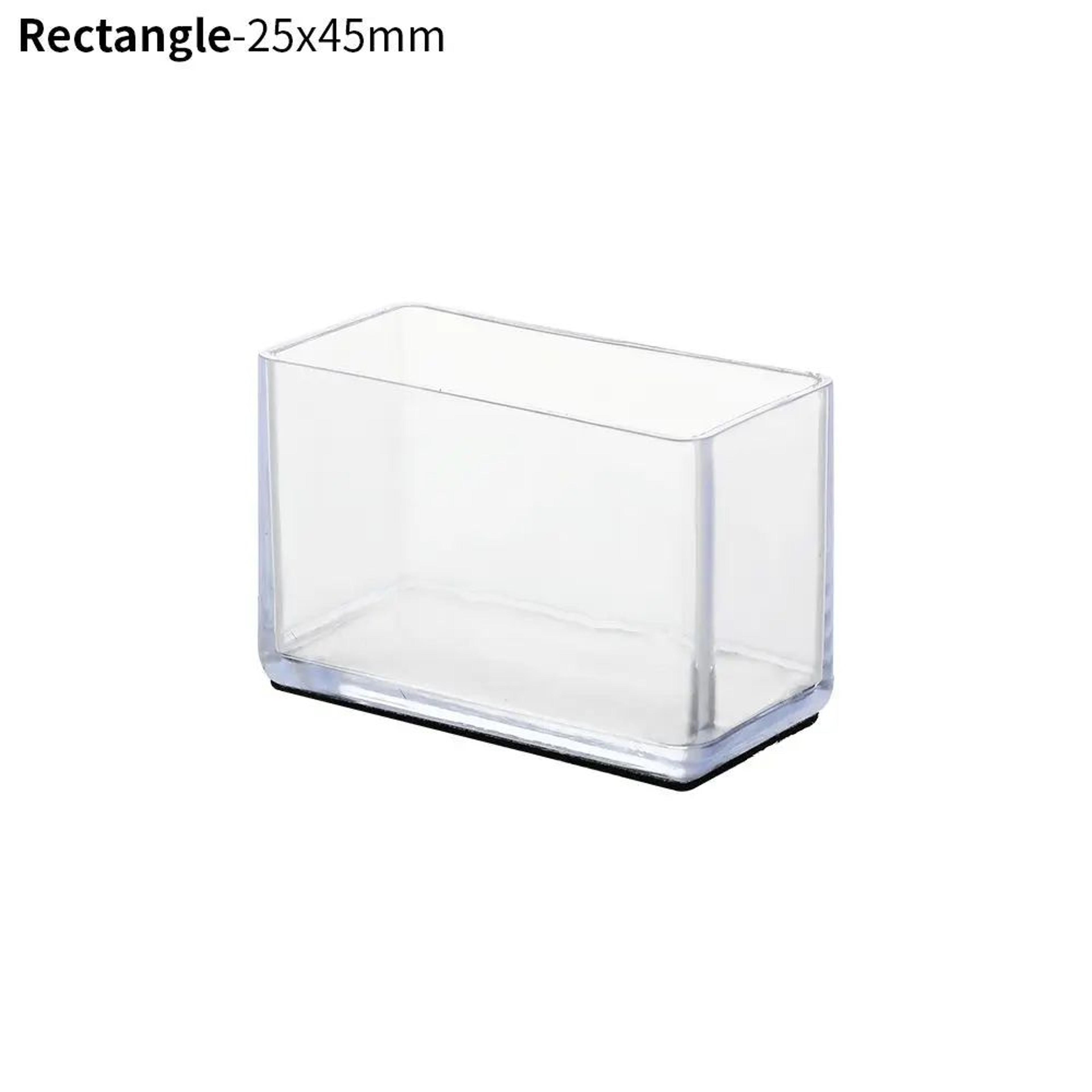 4 Pcs Transparent PVC Chair Leg Caps  NonSlip Table Foot Covers  Floor Protector Pads For Round Fur 28