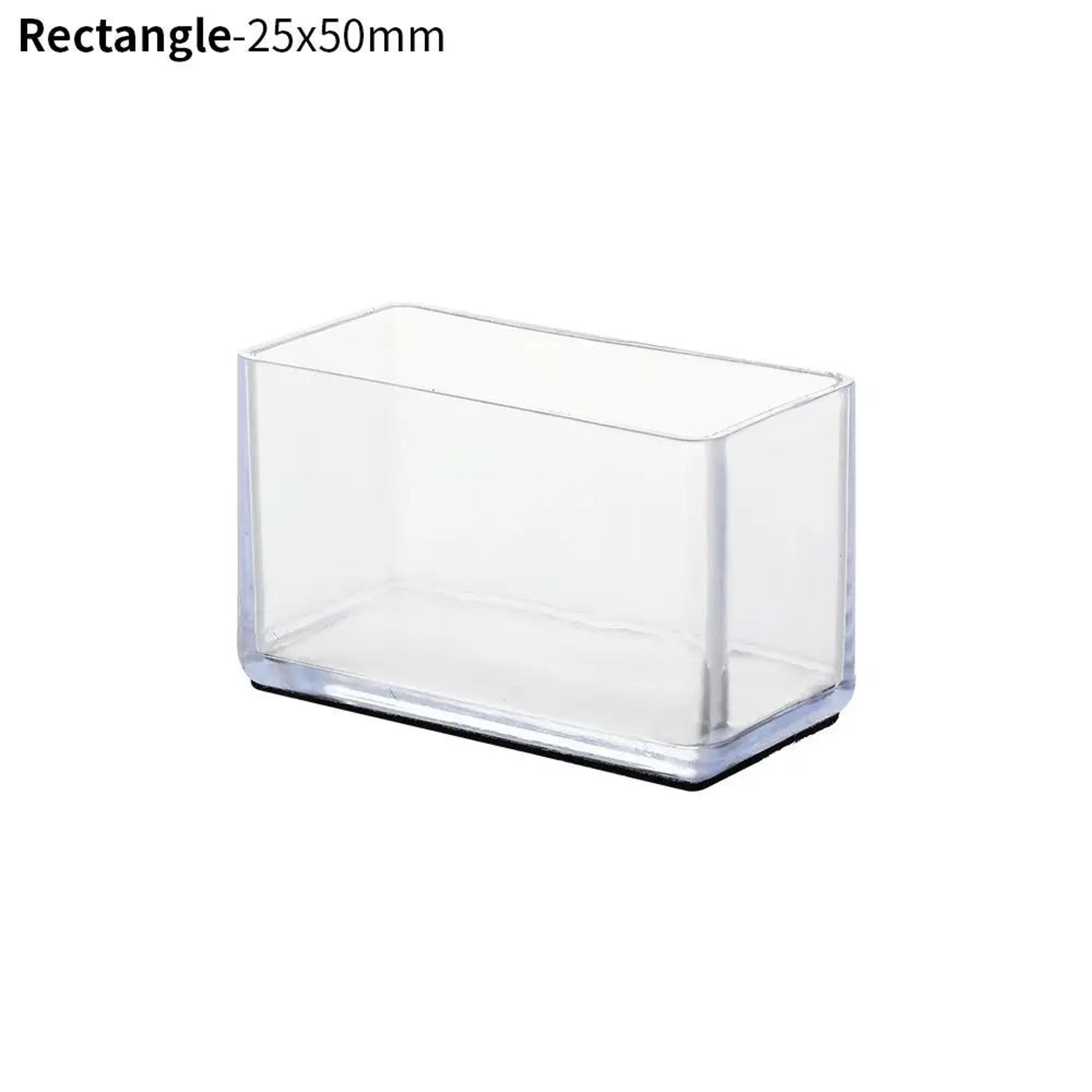 4 Pcs Transparent PVC Chair Leg Caps  NonSlip Table Foot Covers  Floor Protector Pads For Round Fur 29