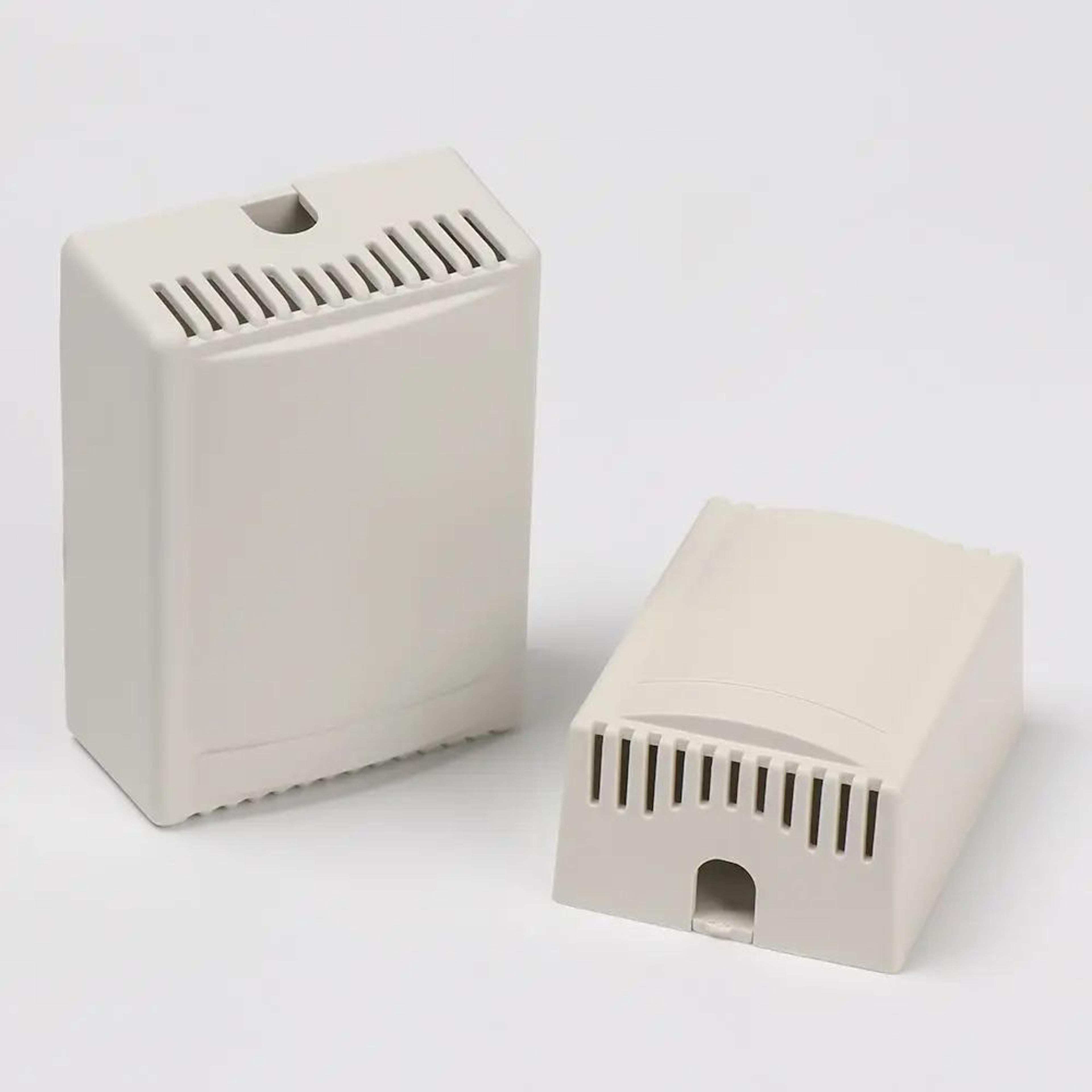 white waterproof project box for electronics & diy wiring – sealed plastic instrument enclosure with protective cover