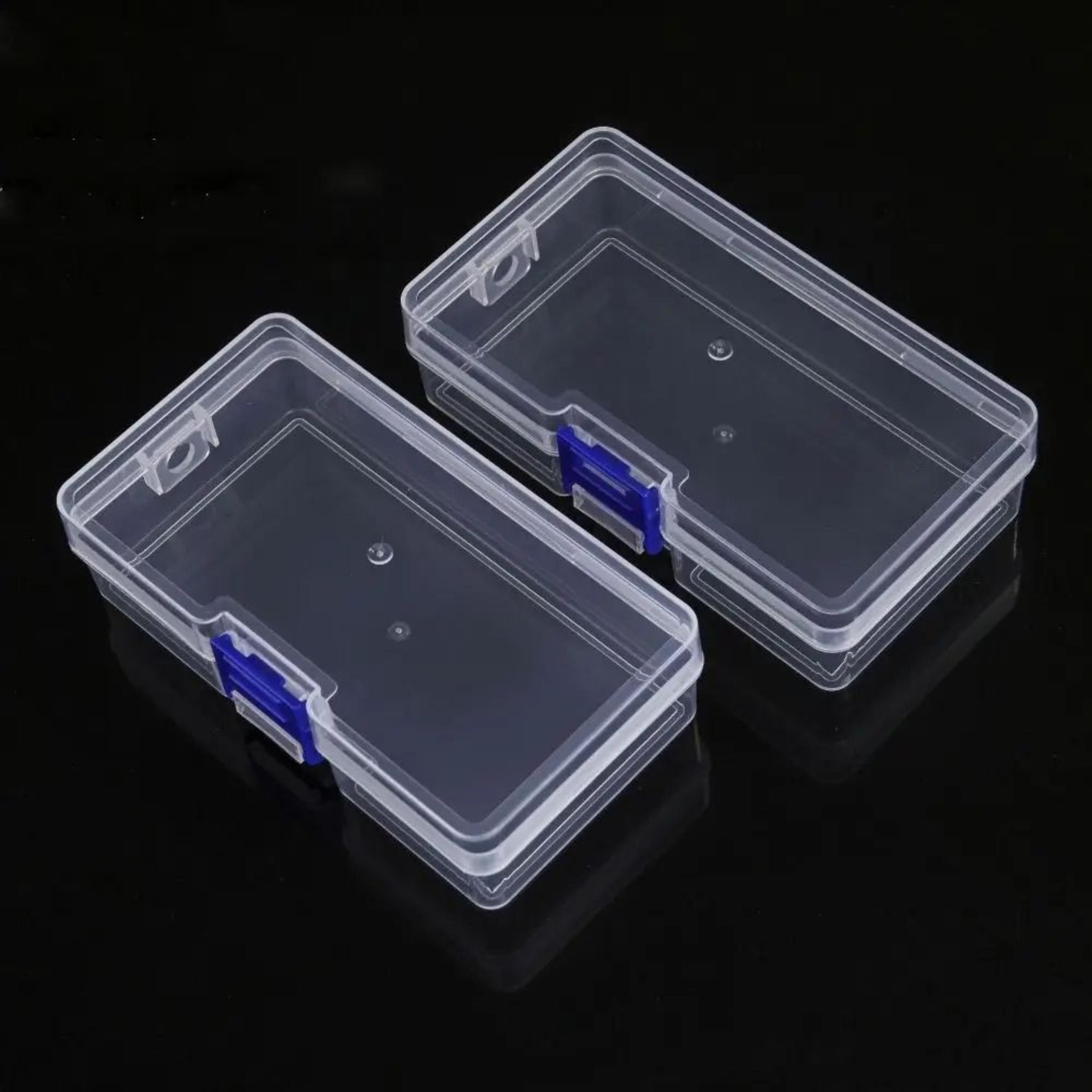 square clear storage box set (10 sizes) –transparent organizer case for small items, fishing tackle, tools & accessories