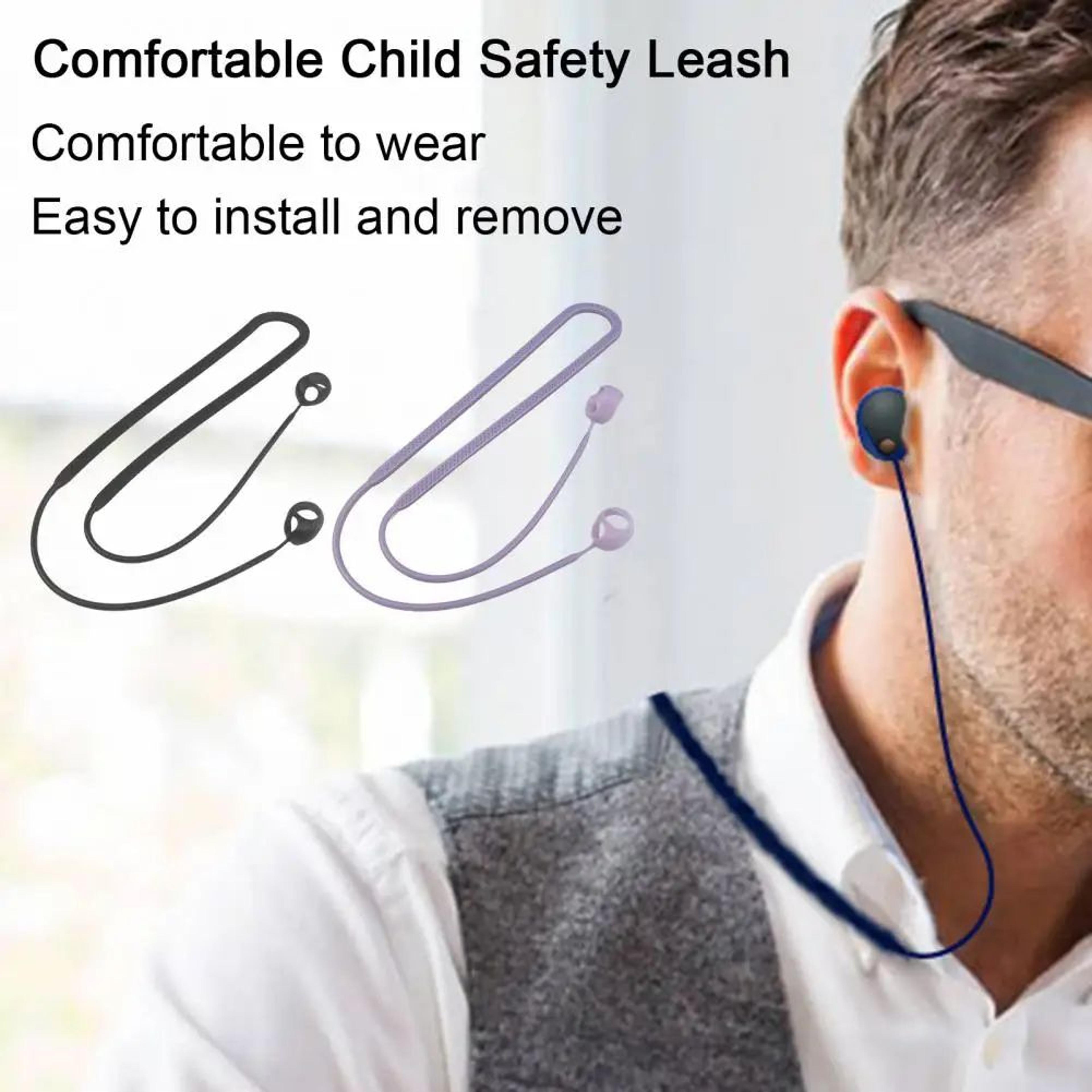 anti-lost silicone lanyard for sony wf-1000xm5 earbuds, flexible wristband neck strap for sports bluetooth secure fit
