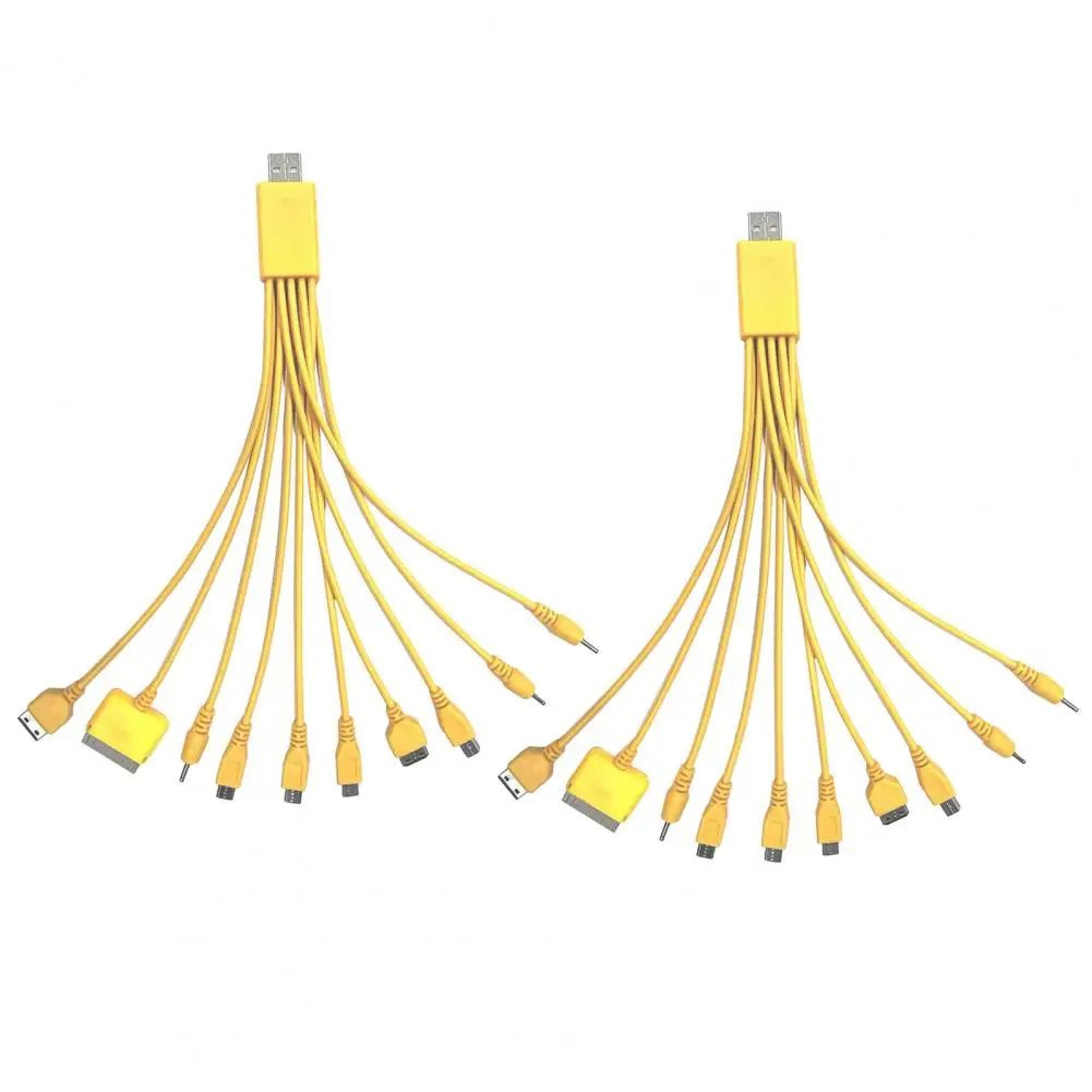 10in1 MultiDevice Charging Cable 906 Inches Universal TangleFree PVC Cord Fast Charge Data Cable Fo 15