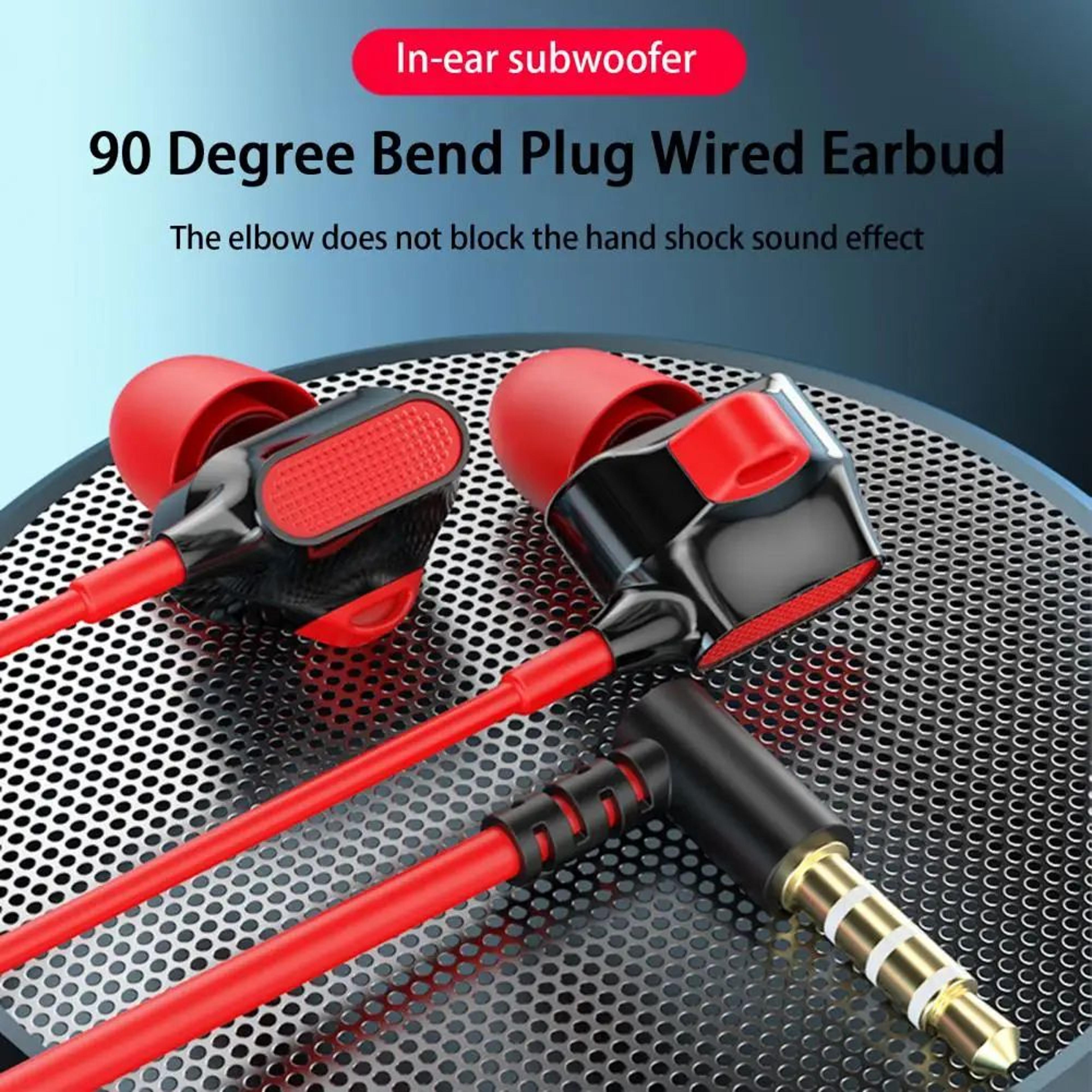 Wired Stereo Gaming Earbuds Surround Sound High Clarity Mic 90 Bend Plug Durable Wired Headset For  1