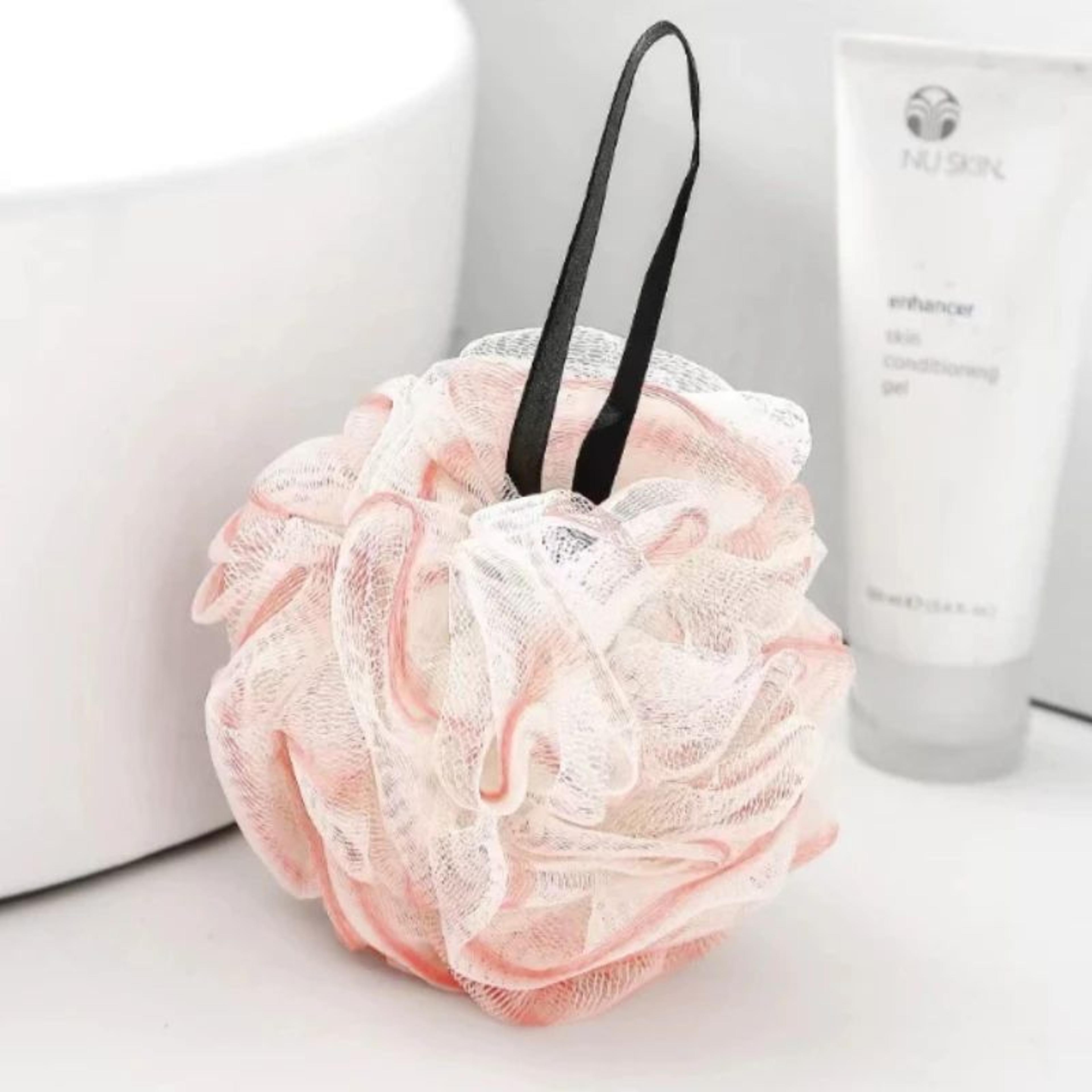 Luxury Shower Loofah Bath Sponge Super Soft Exfoliating Body Pouf Rich Lathering Shower Ball With H 8