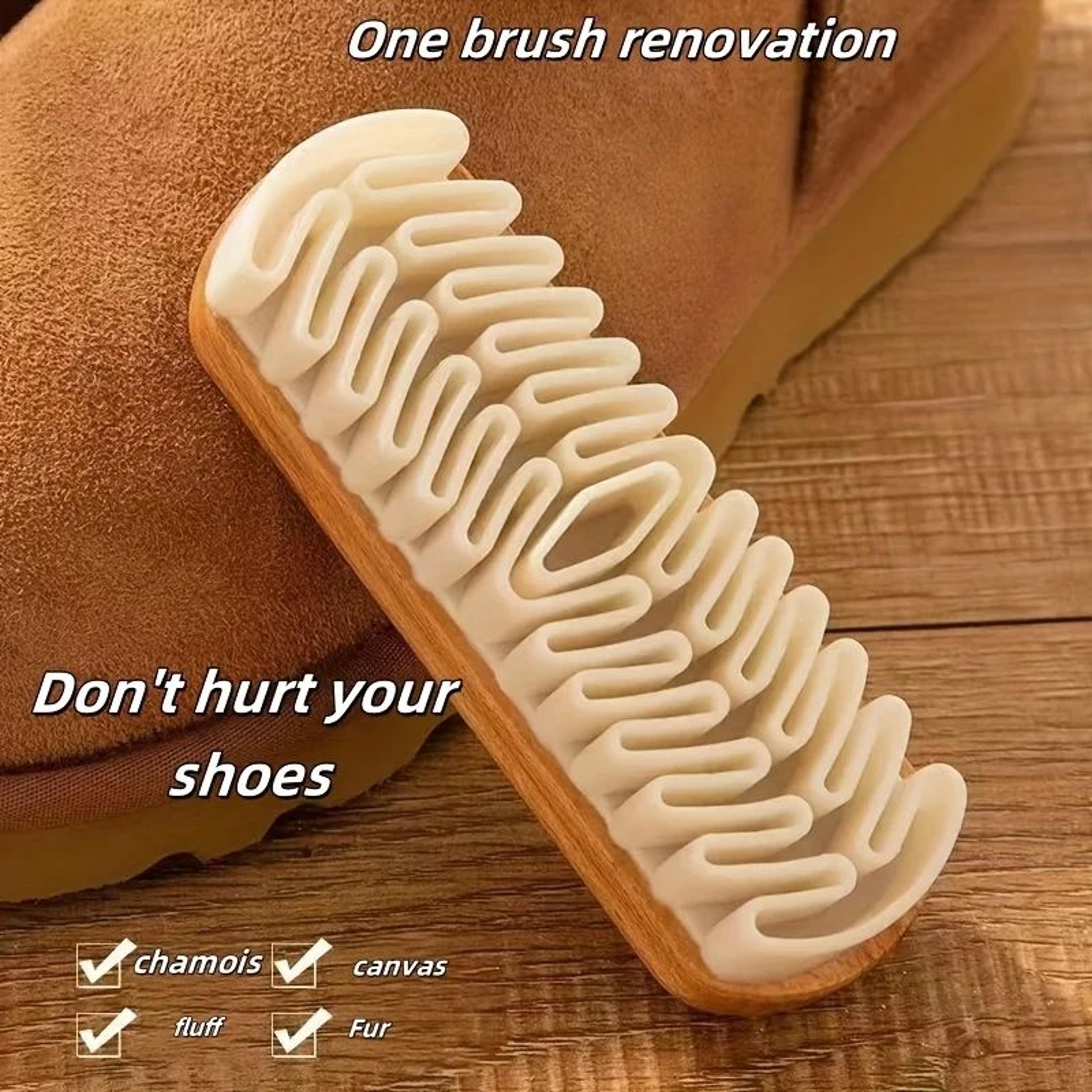 suede & nubuck shoe cleaning brush for sneakers & boots – heavy-duty one-brush, gentle cleaner for chamois & canvas