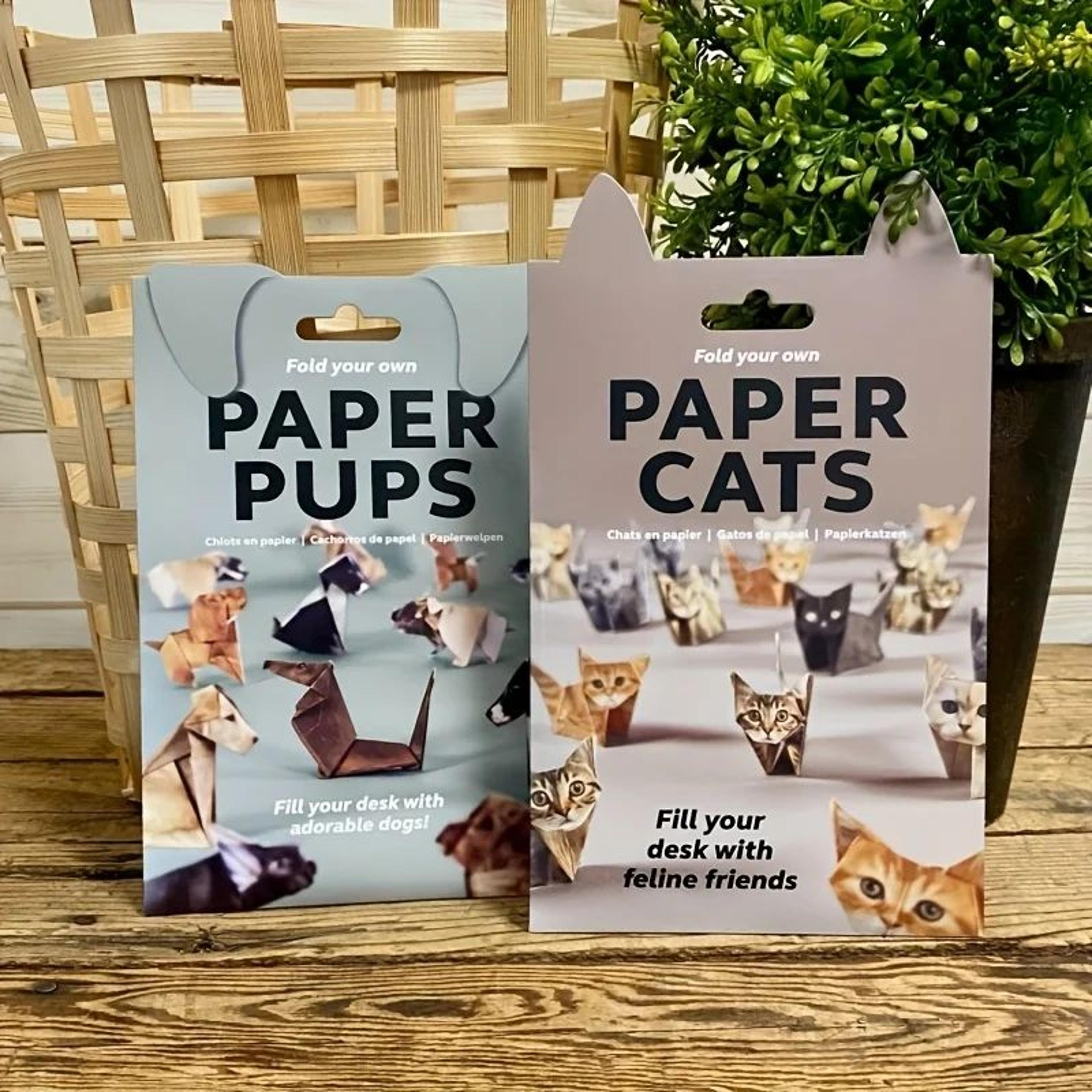 cute cat origami kit for adults & kids – diy paper folding craft gift for cat lovers, home decor, stress relief fun
