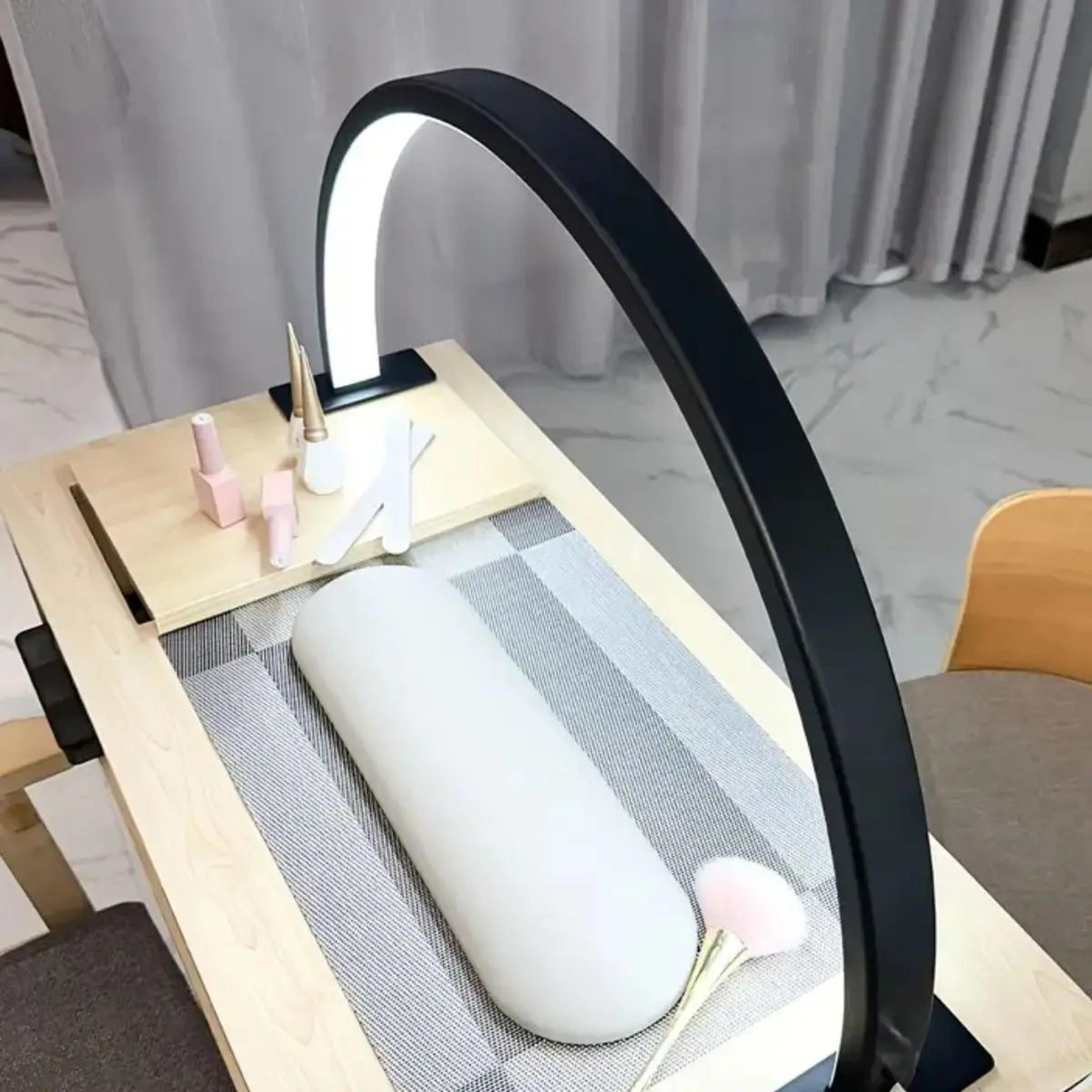 Crescent Nail Desk Lamp Adjustable Brightness  Color Temp LED Lash Extension Light For Salon Skinca 10