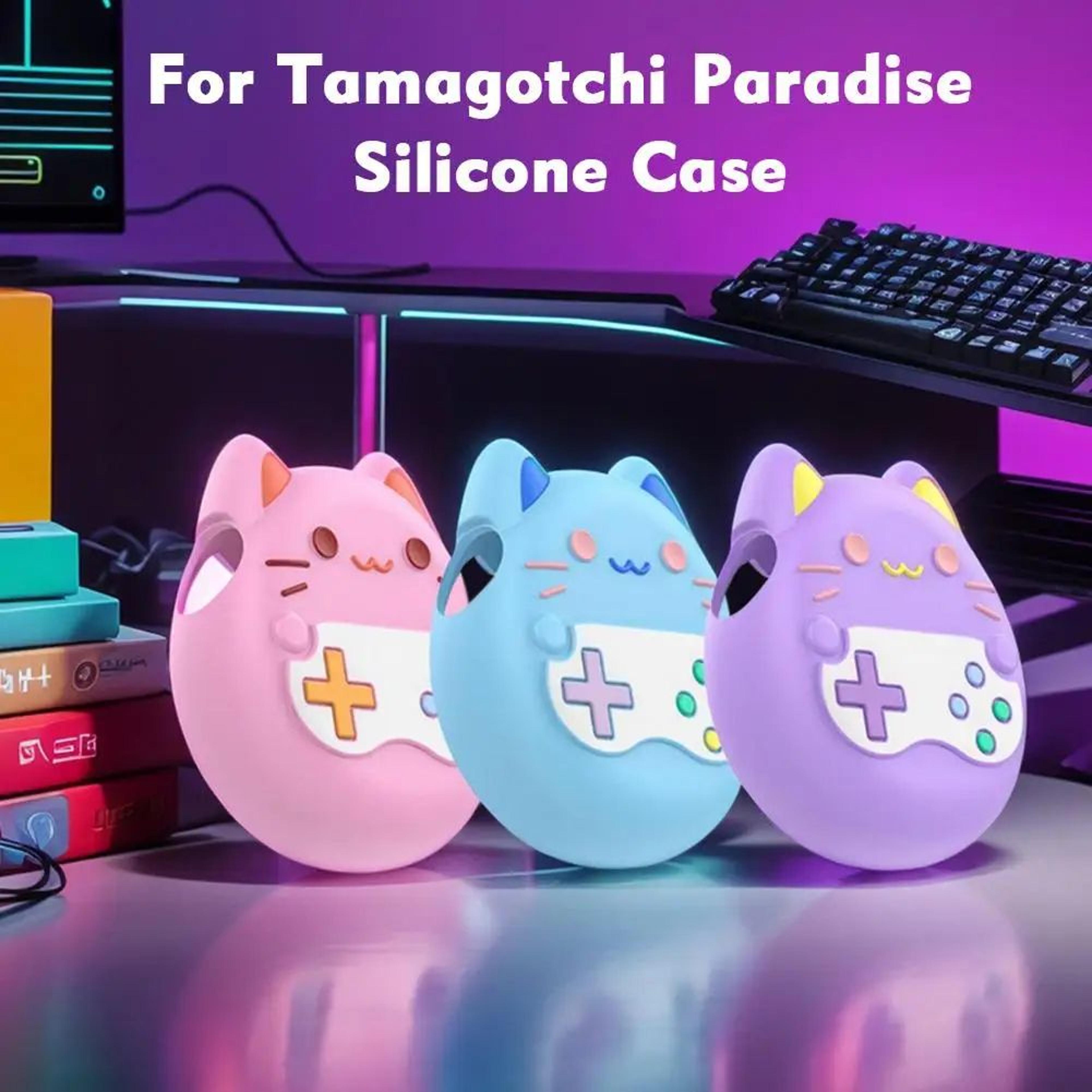tamagotchi paradise liquid silicone case – drop-proof soft protective cover anti-scratch skin for handheld player