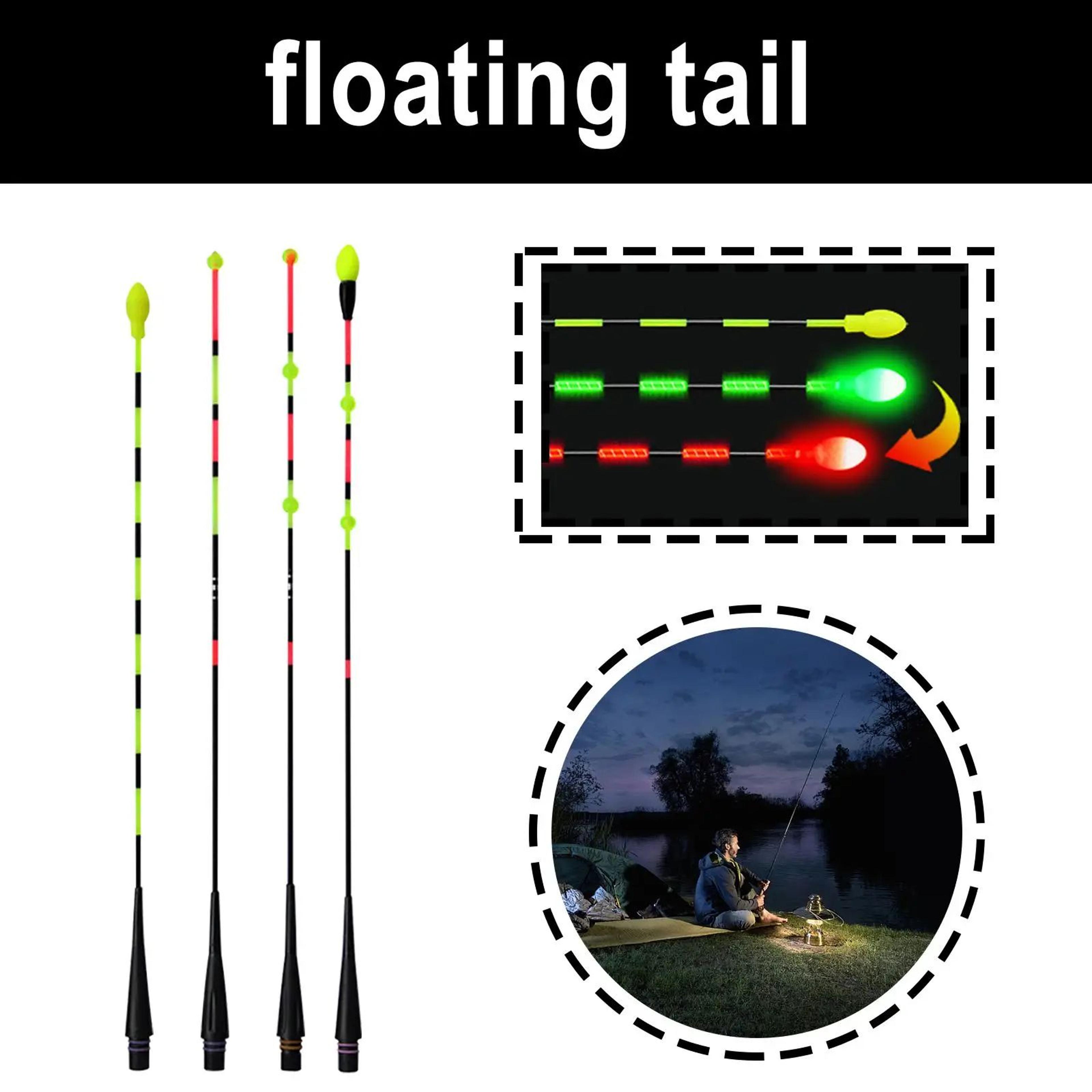 my-7 gravity-sensing fishing float bite indicator – flash color drift tail bobber for river & lake hook detection