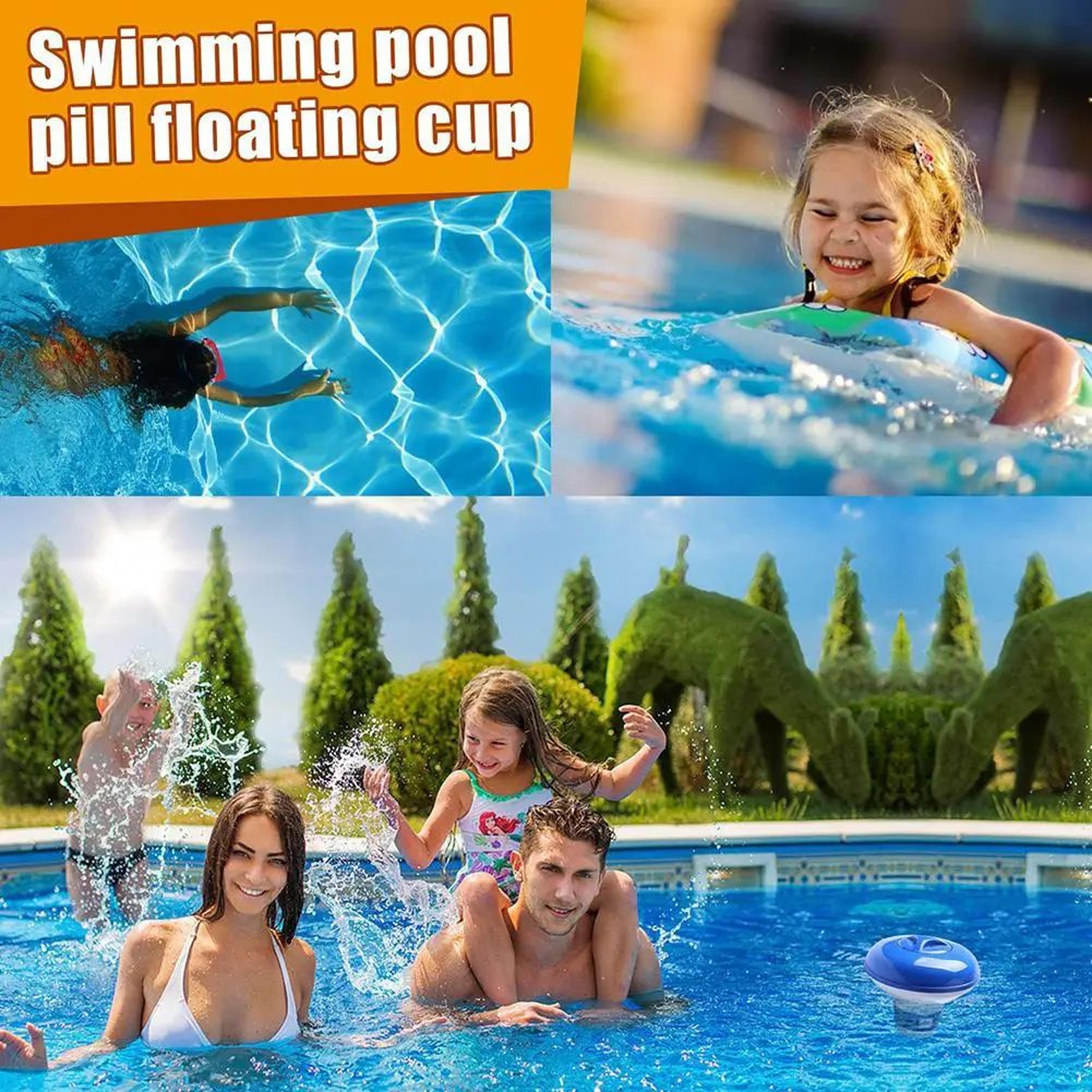 Automatic Swimming Pool Chlorine Floater Tablet Dispenser  Adjustable Floating Cup For Pools Spas   1