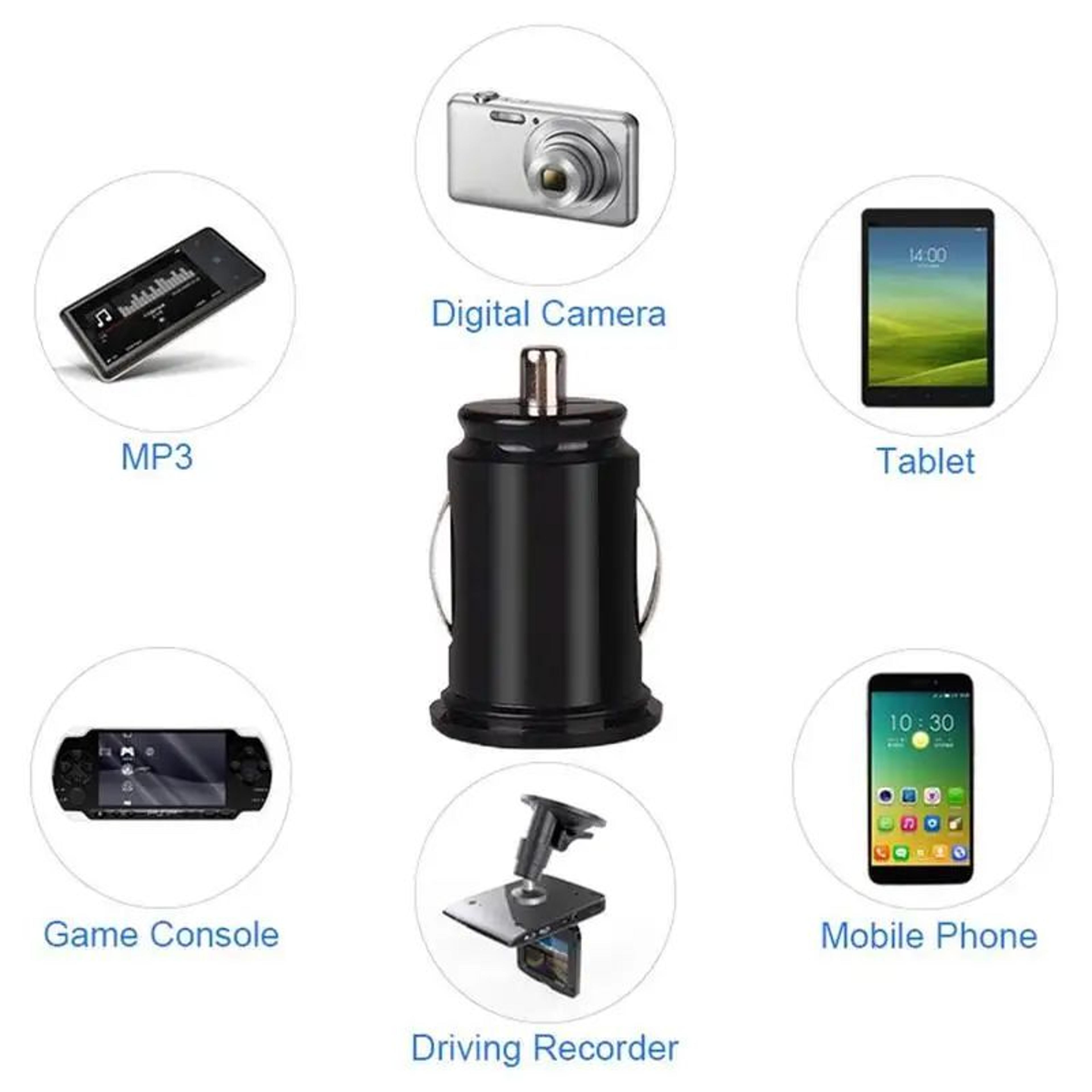 Dual USB Car Charger Fast Charging Cigarette Lighter Adapter  12V24V Auto Charger For Phone Tablet  3