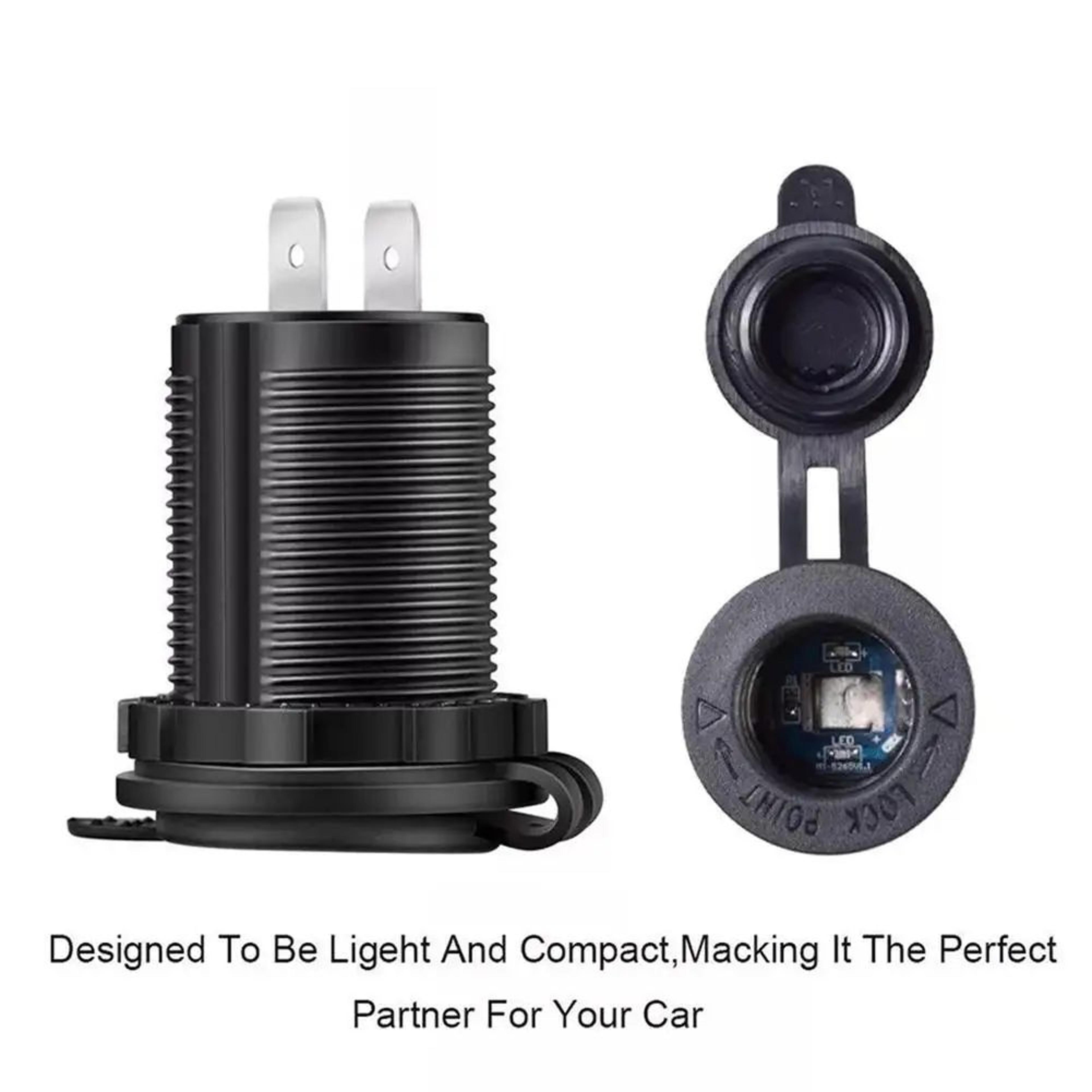 12V Waterproof Cigarette Lighter Socket Plug  Car Marine RV ATV Motorcycle Power Outlet Adapter Dur 16