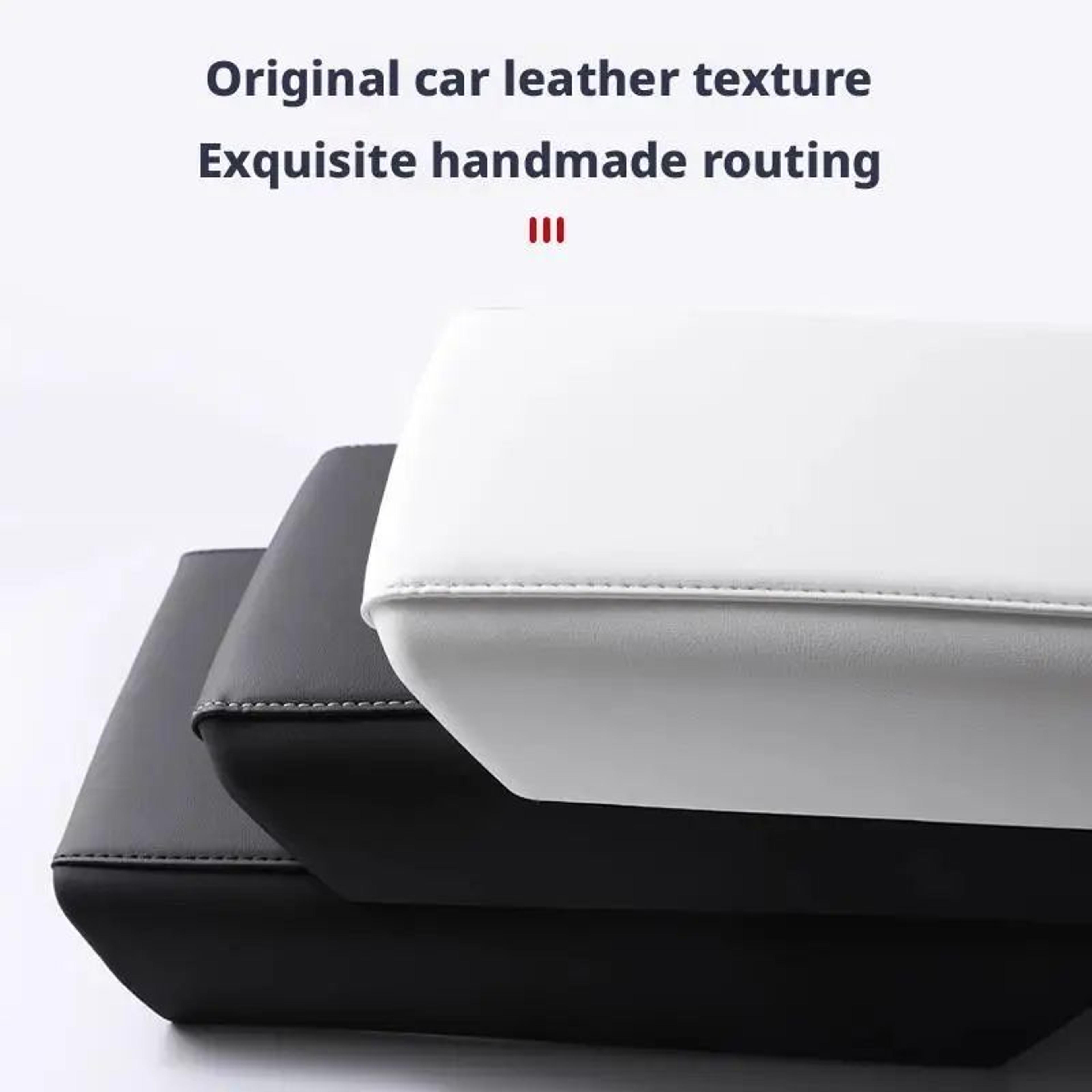 Tesla Model 3Y Armrest Box Pad Cover  Soft TPE Leather Center Console Lid Protector Cushion Comfort 5
