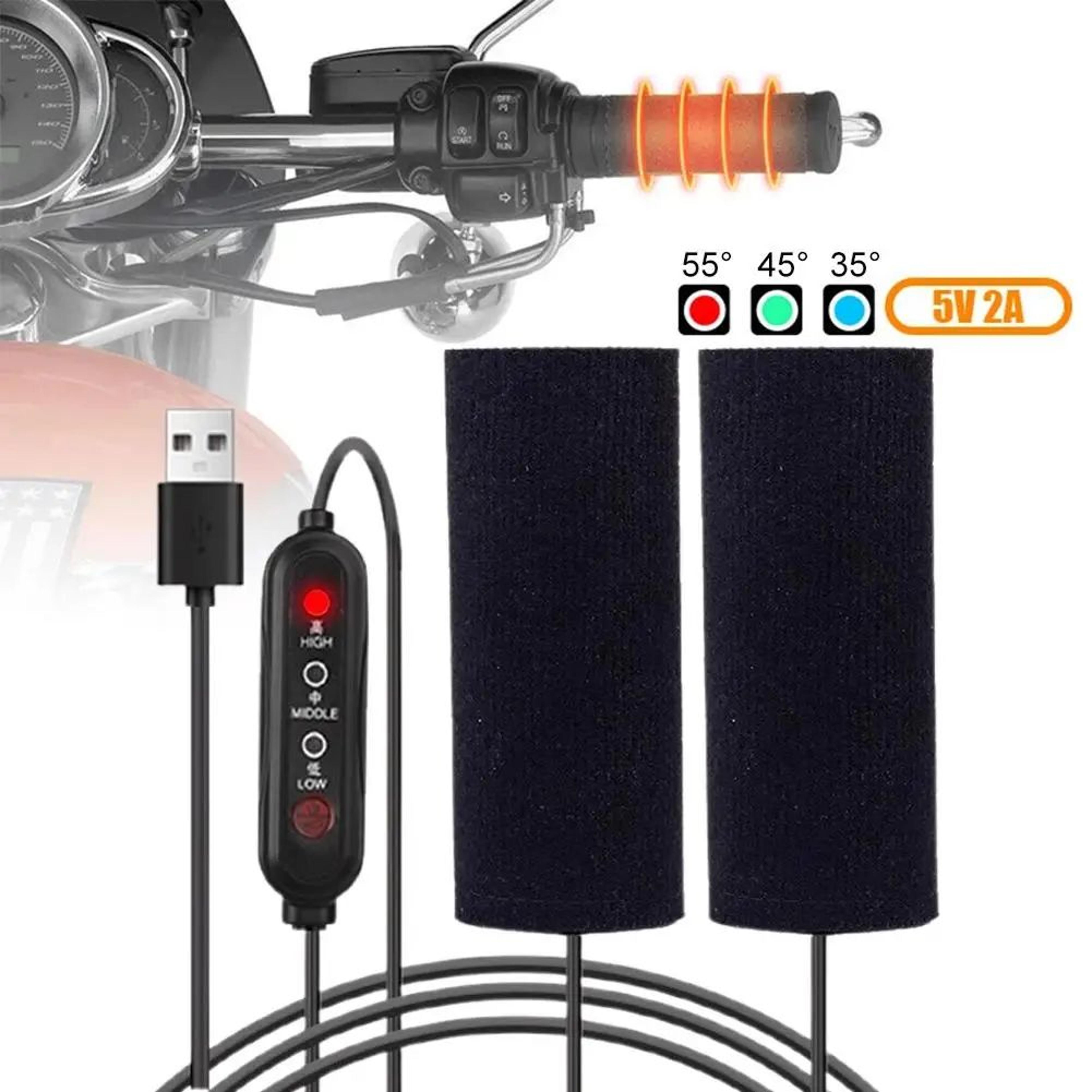 3Level Electric Heated Motorcycle Grips  Winter Handlebar Warmer Covers Adjustable Heat Control Col 7