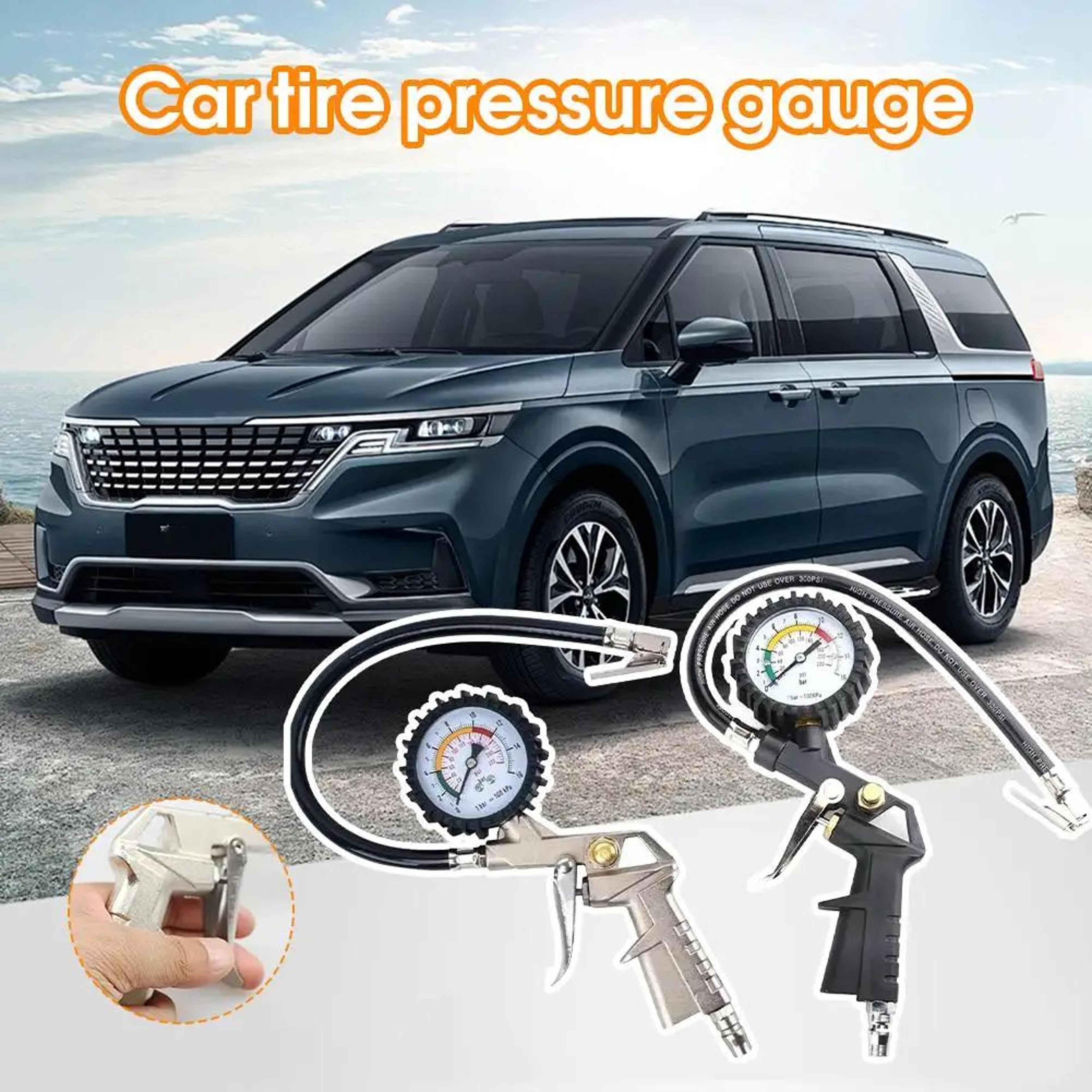 high-precision digital tire pressure gauge - oil-filled inflation meter with lcd display for accurate car tire psi check