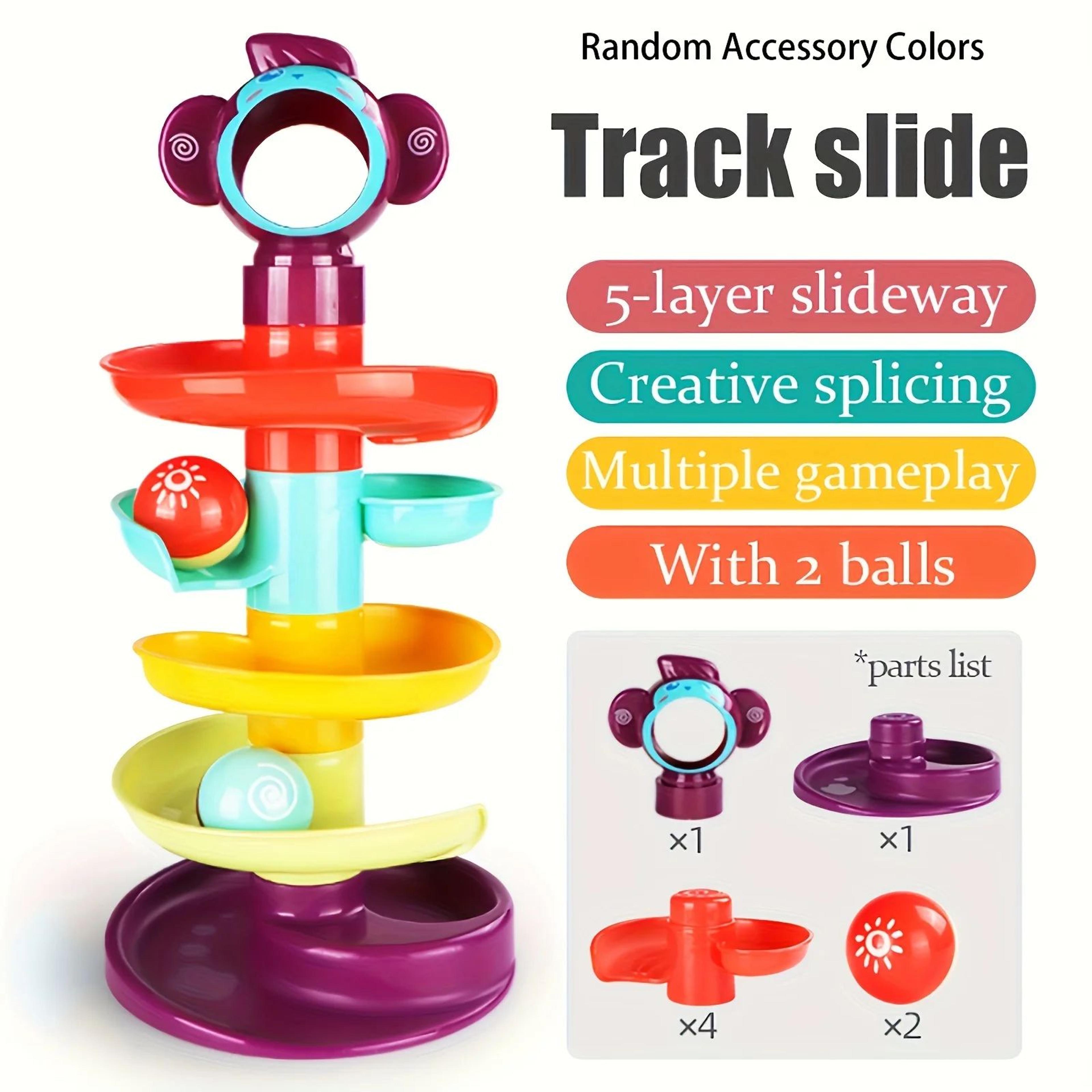 Educational Ball Track Tower Toy For Toddlers 10M  Rolling  Spinning Balls Fine Motor Learning Play 6