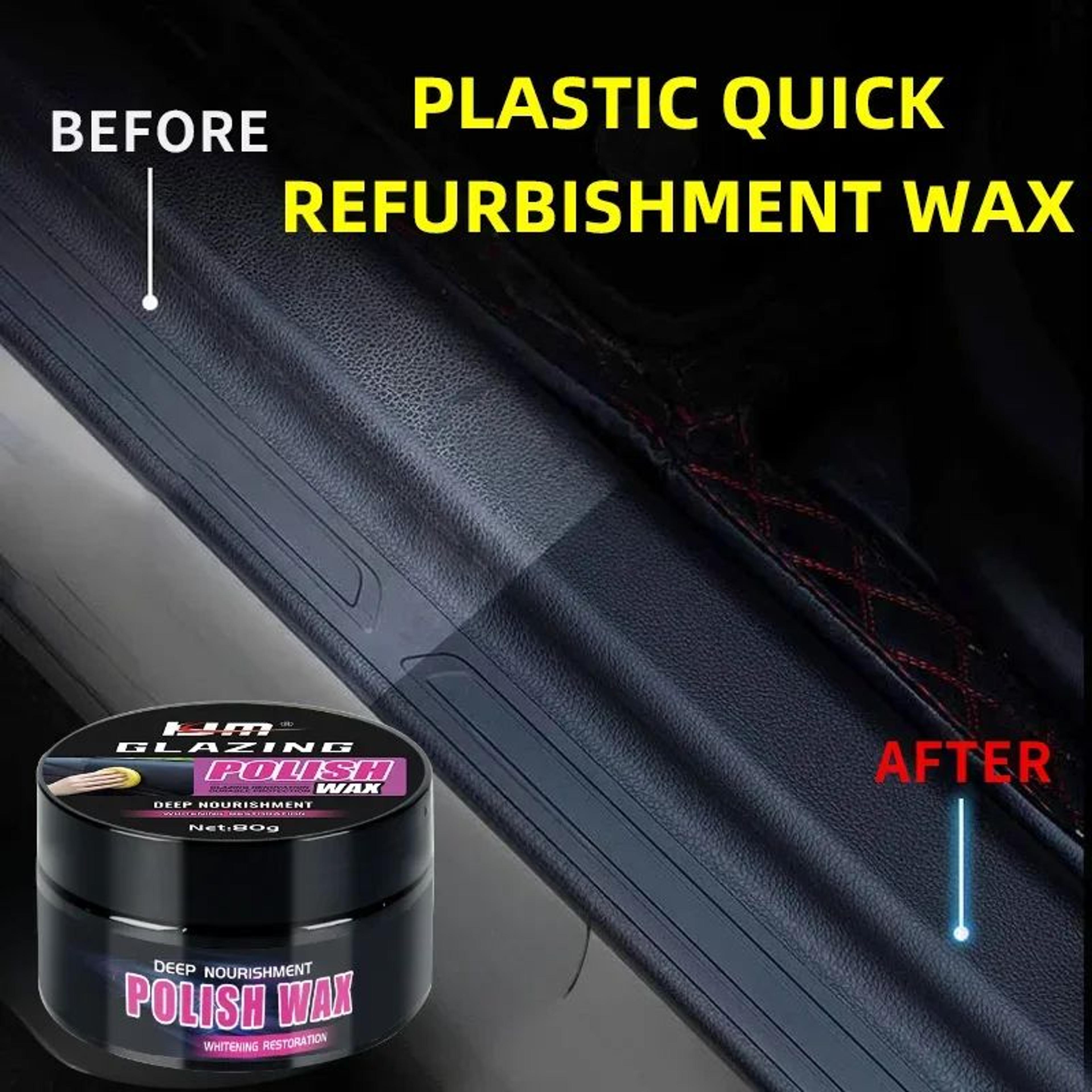 Leather  Plastic Repair Wax Cream For Car Interior  Restores Shine Reduces Scratches Dashboard Seat 4