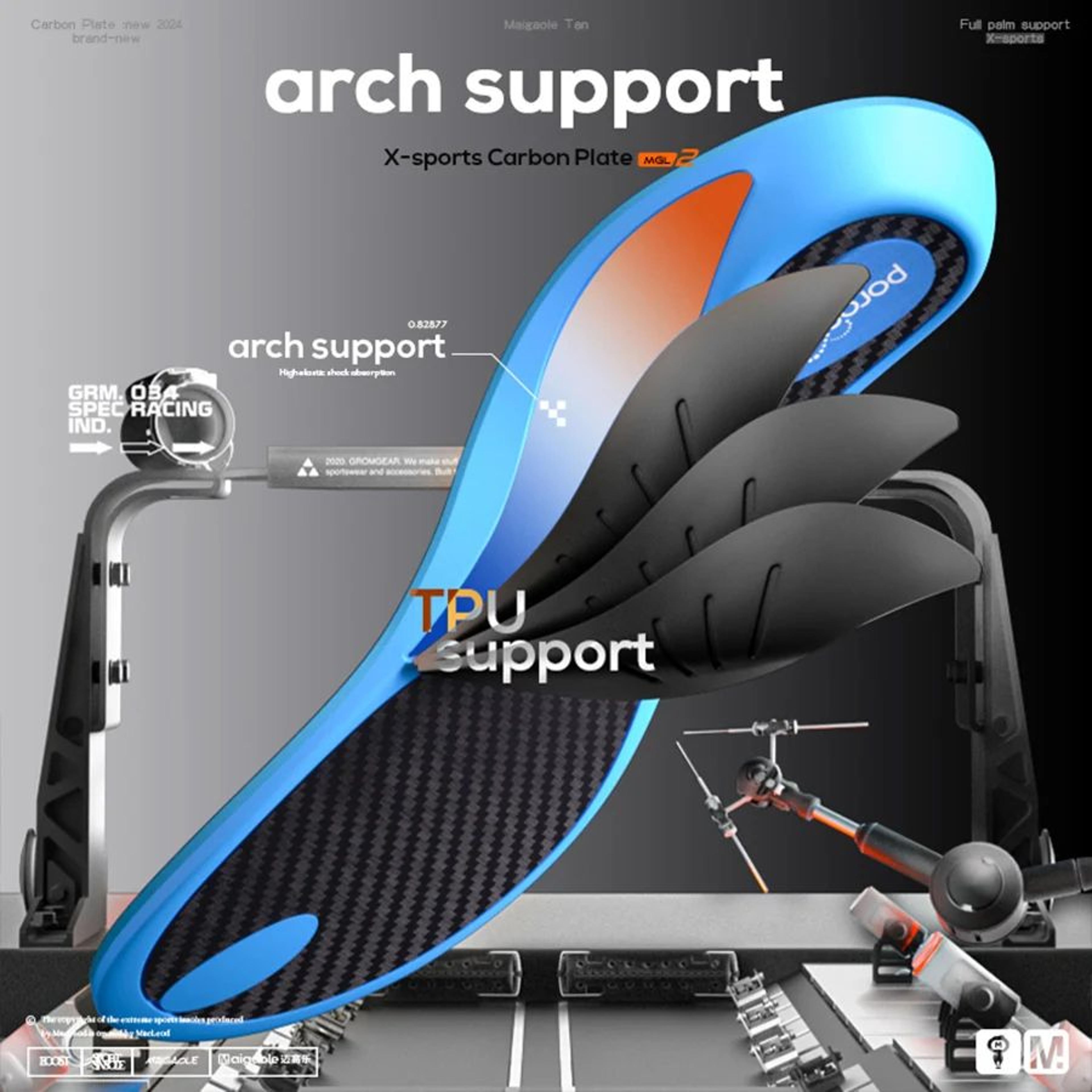 Carbon Plate Basketball Insoles With Arch Support  High Rebound Shock Absorbing PU Sport Shoe Inser 4