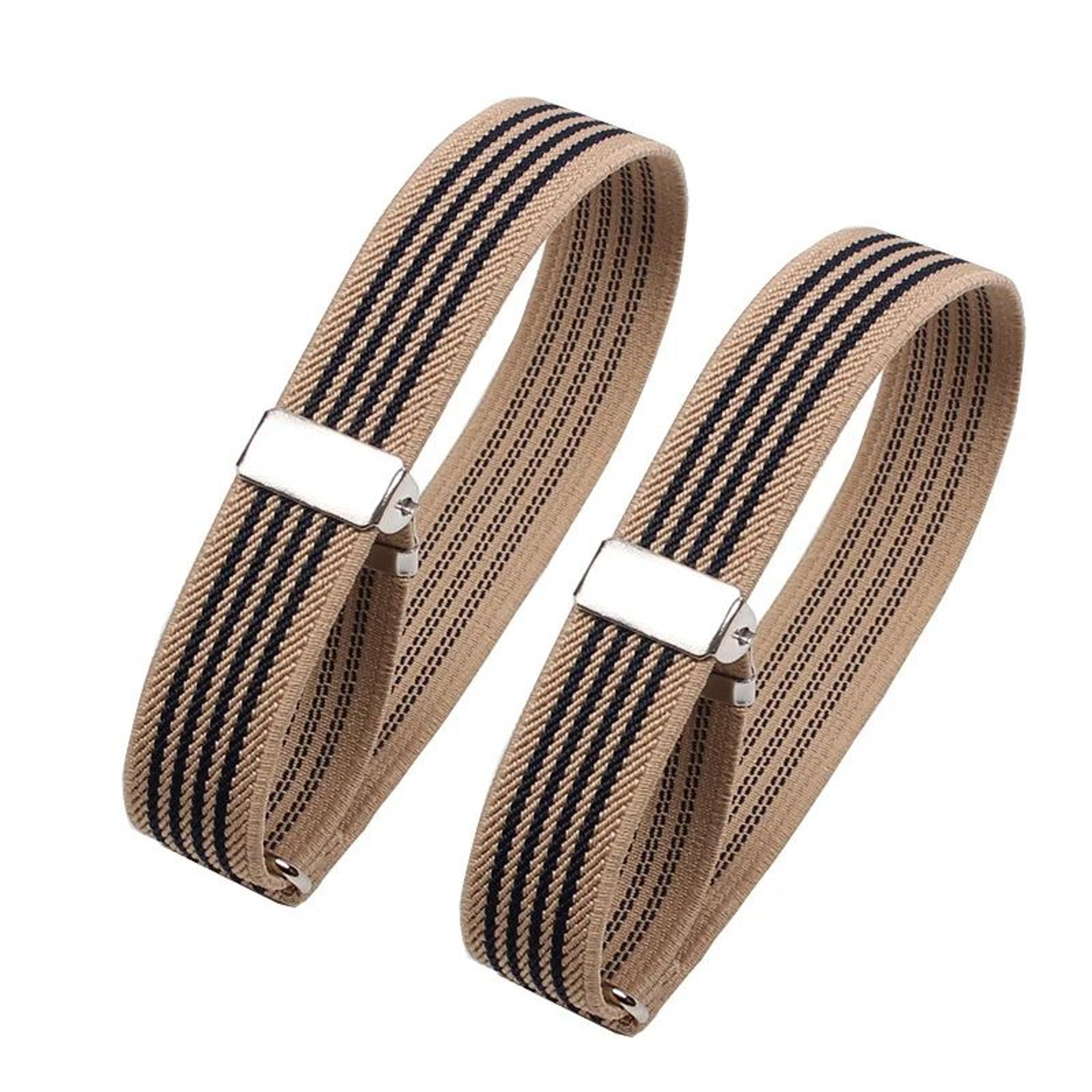 Mens Sleeve Garters NonSlip Elastic Arm Bands  StripePlaid Shirt Sleeve Holders For Groom Office  F 5