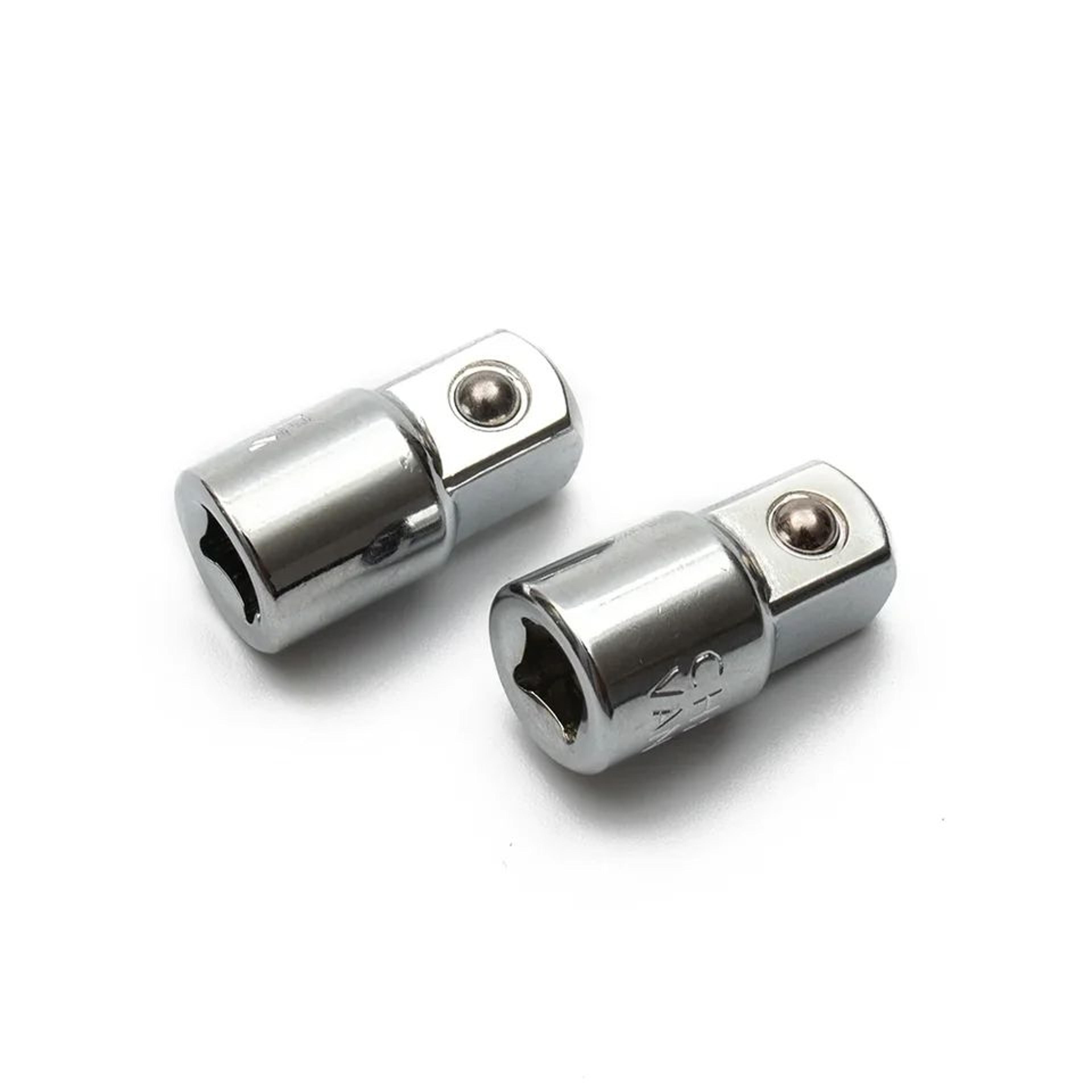 1/4 to 3/8 and 1/2 in female drive to 3/8 in male socket adapter, heavy-duty steel converter for wrench & torque tools
