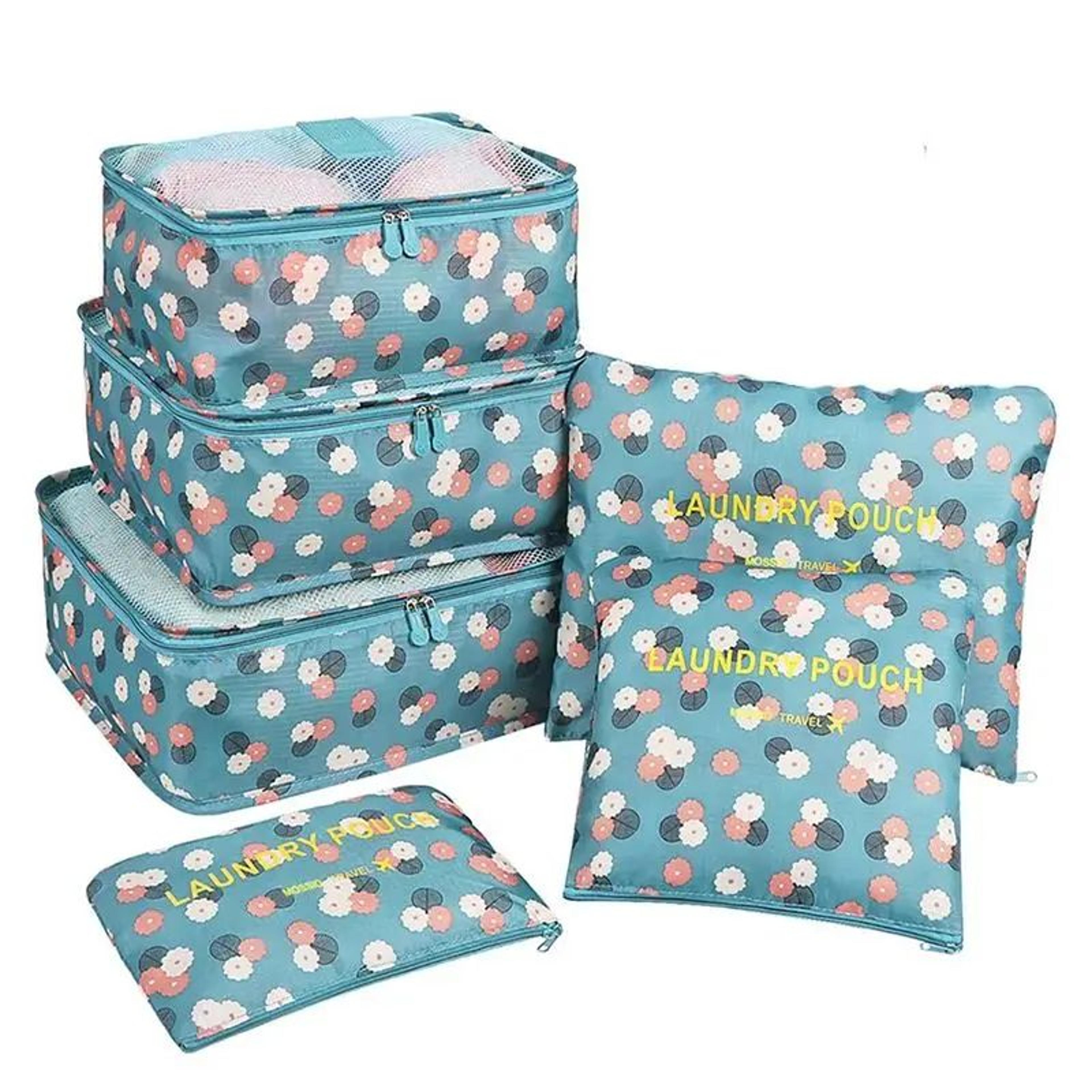 6Piece Travel Packing Cubes Set Large Luggage Organizer Bags For Clothes Business Trip Suitcase Sto 6