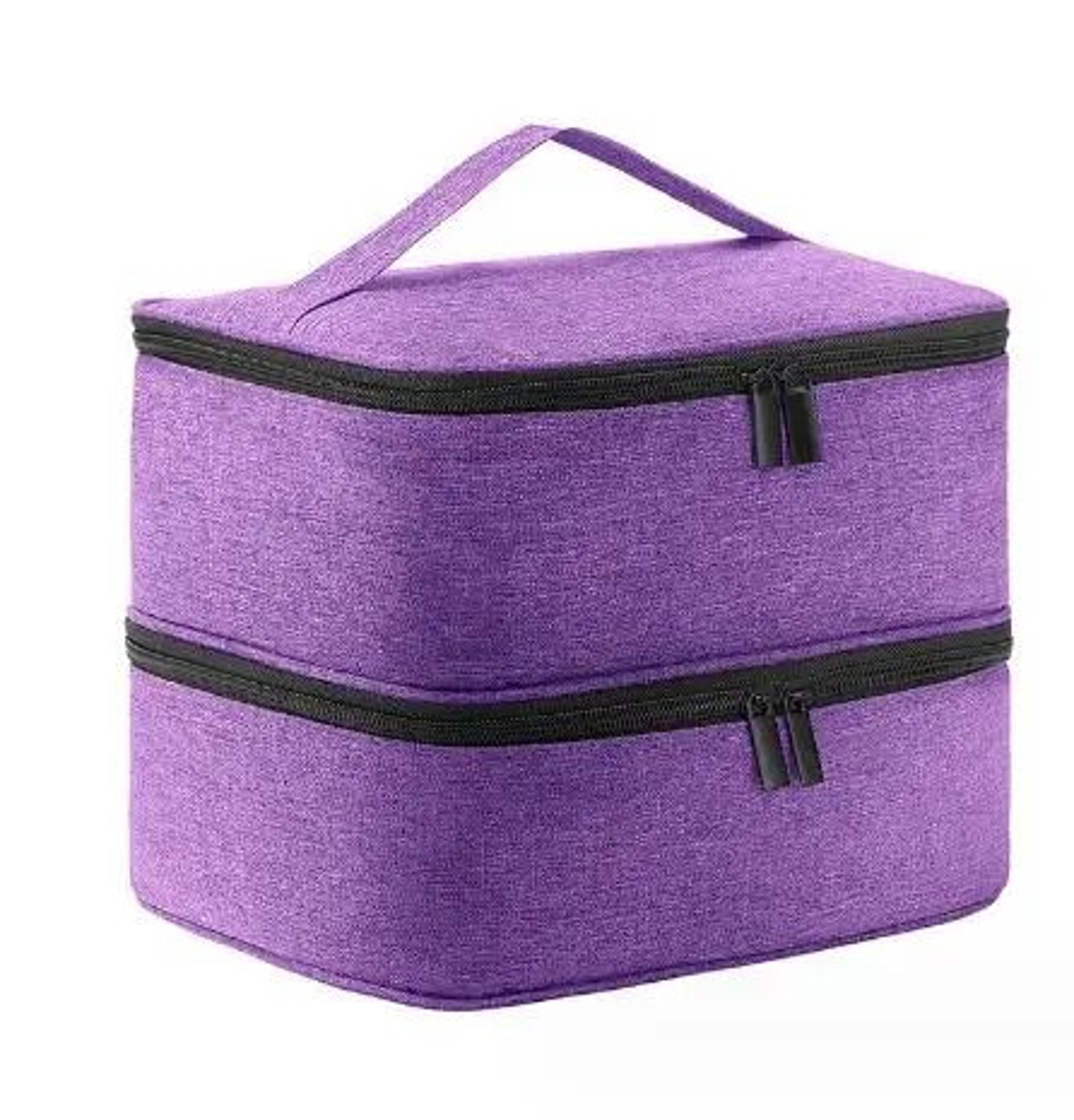 DoubleLayer Nail Polish Storage Bag 30 Compartments  Portable Nail Care Organizer Case For Essentia 11