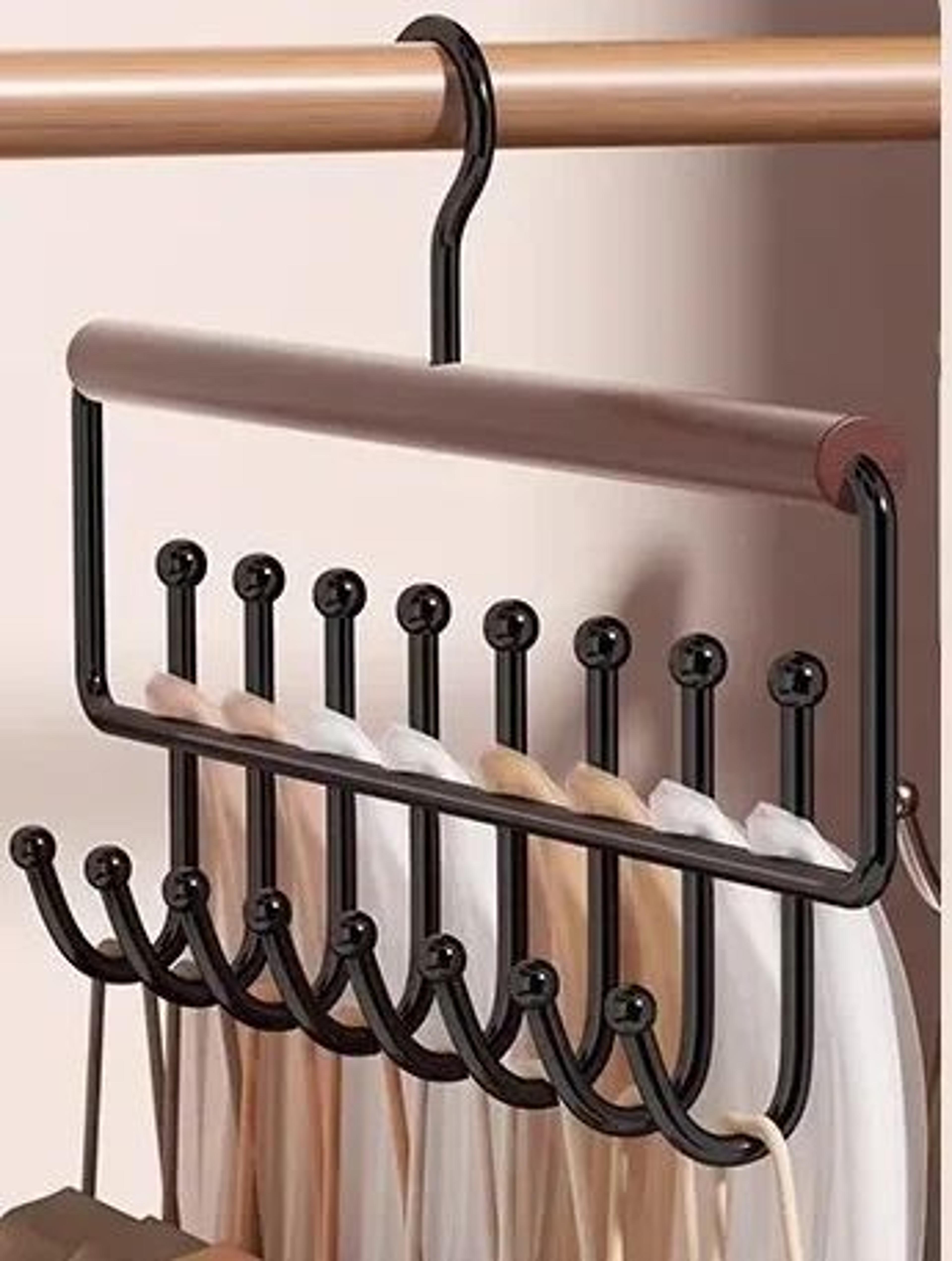 Solid Wood 16Hook Wave Hanger  Multifunctional Underwear Vest  Sling Wardrobe Drying Rack 5