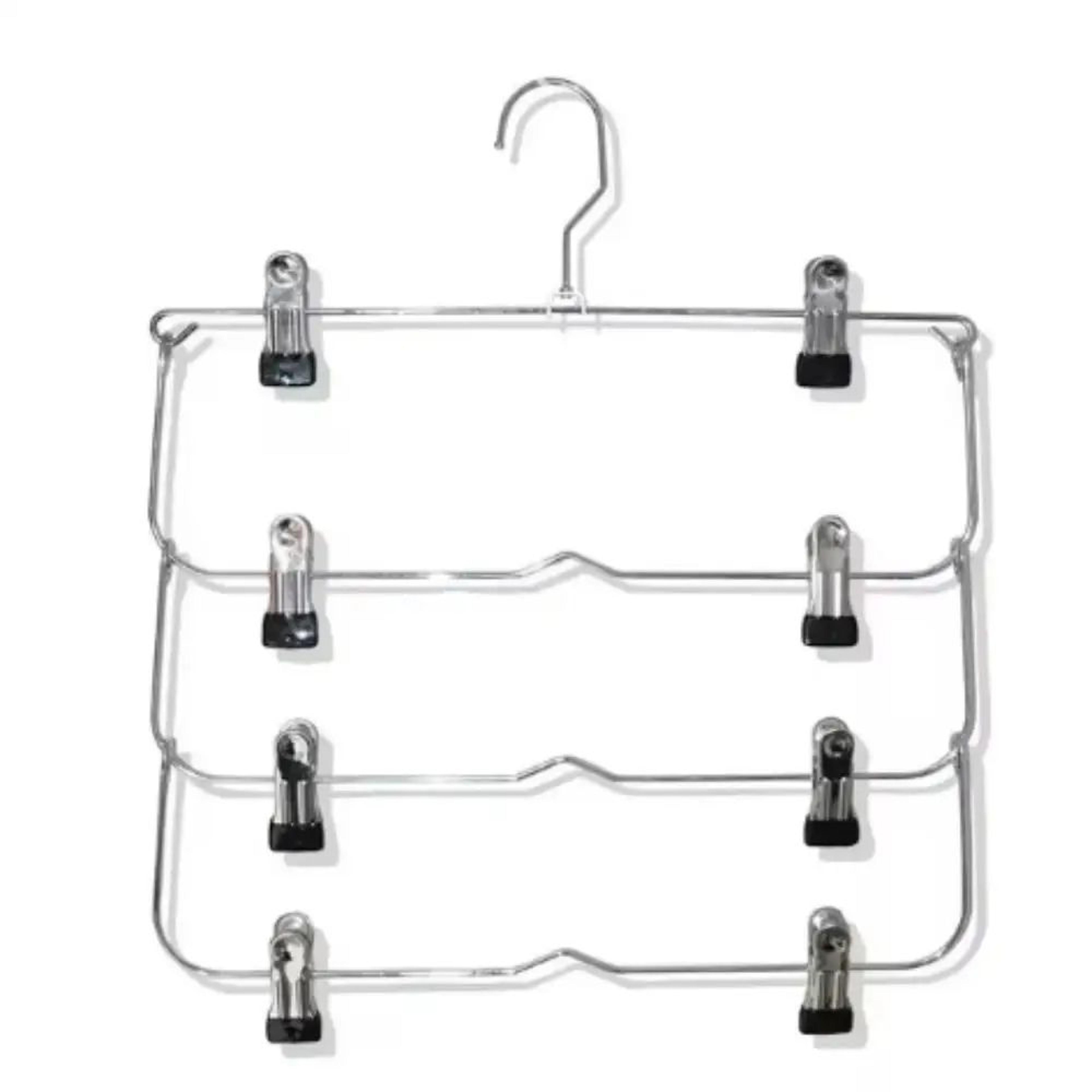 MultiFunctional NonSlip Stainless Steel Pants Hanger  Seamless Skirt  Trouser Storage Rack 7