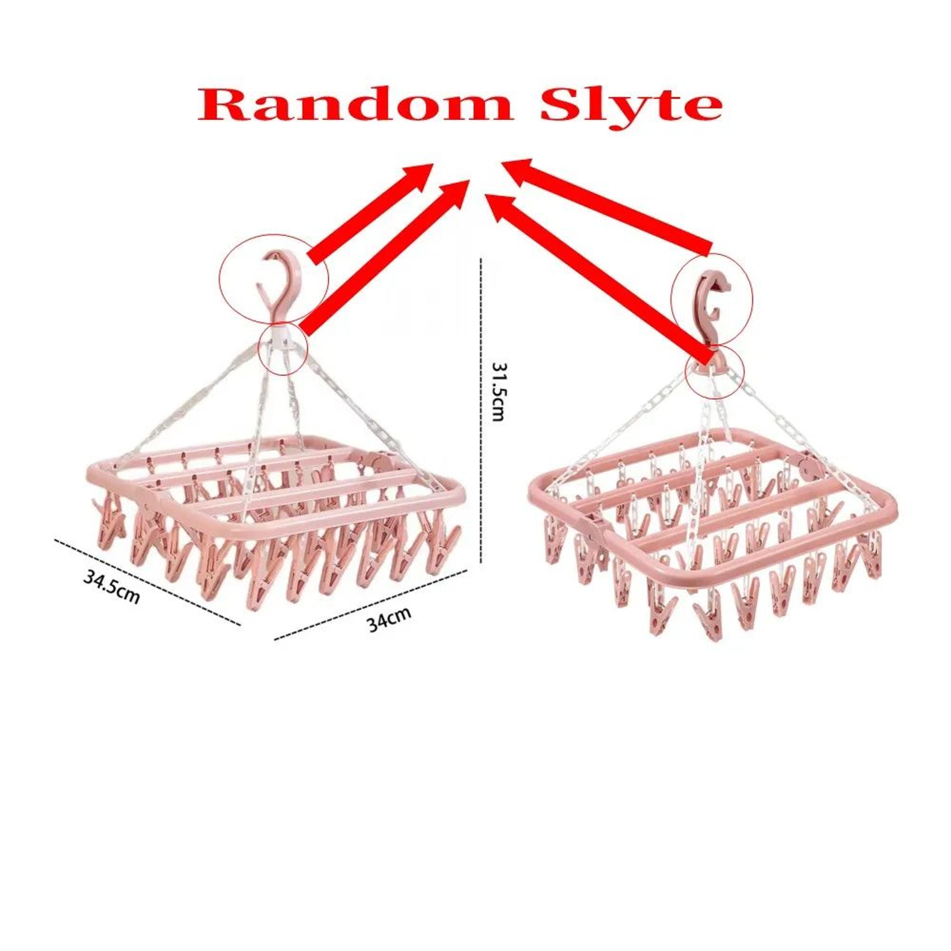 32Clip Foldable Drip Hanger Drying Rack With Rotating Hook 5