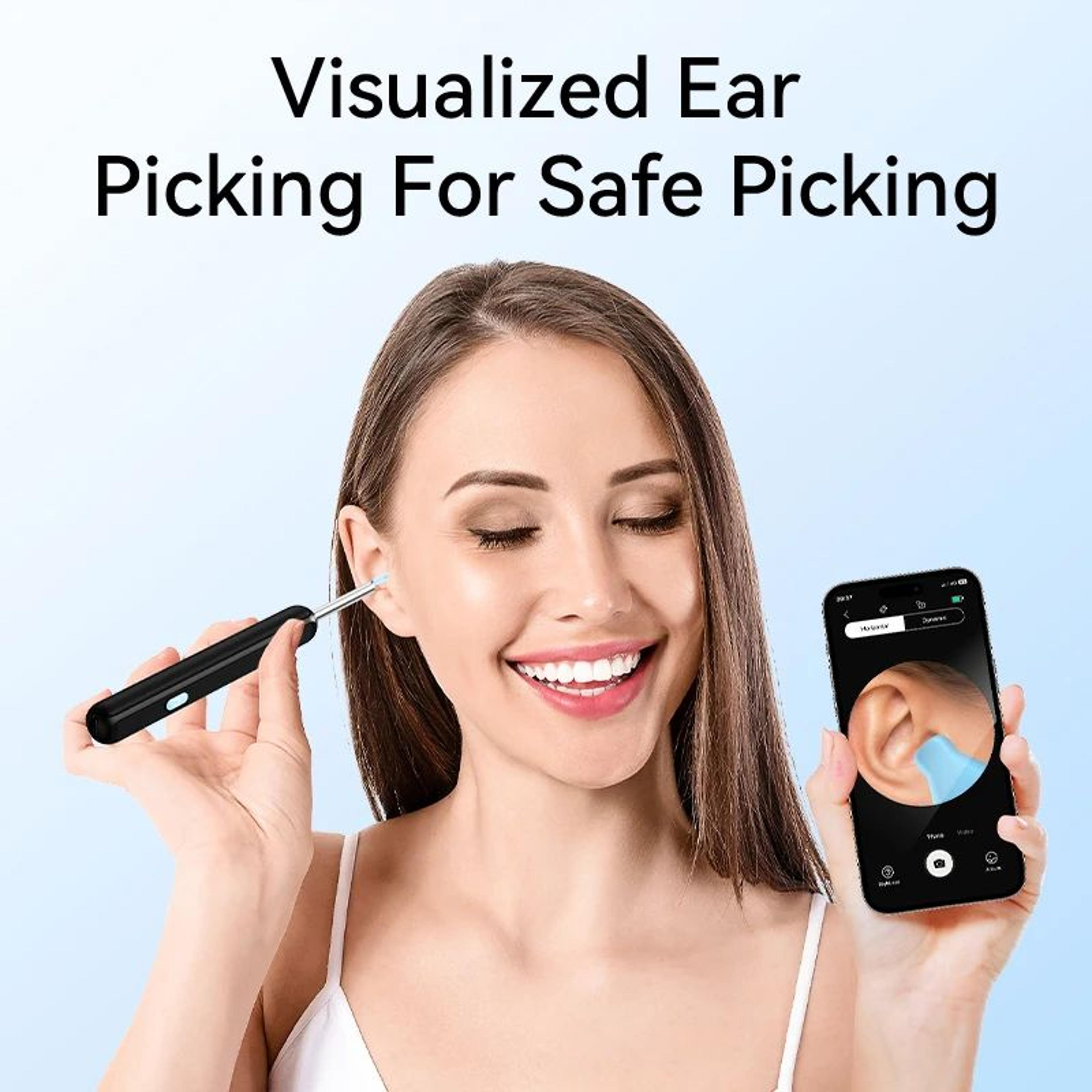 Wireless HD Visual Ear Cleaner With Camera  USB Rechargeable Otoscope Wax Removal Tool 3