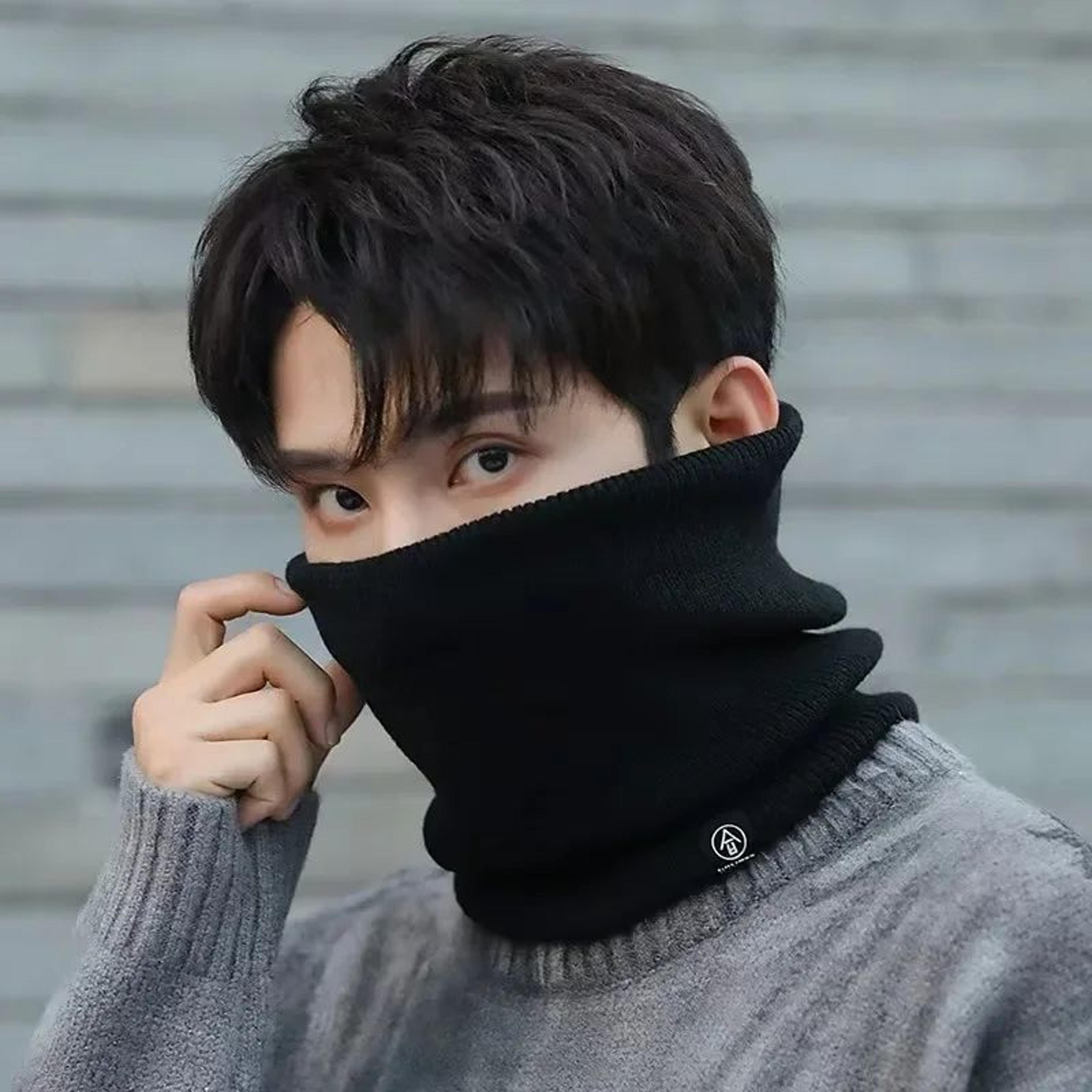 Unisex Knitted Neck Warmer  Thick Winter Sports Scarf  ColdProof Face Cover 3