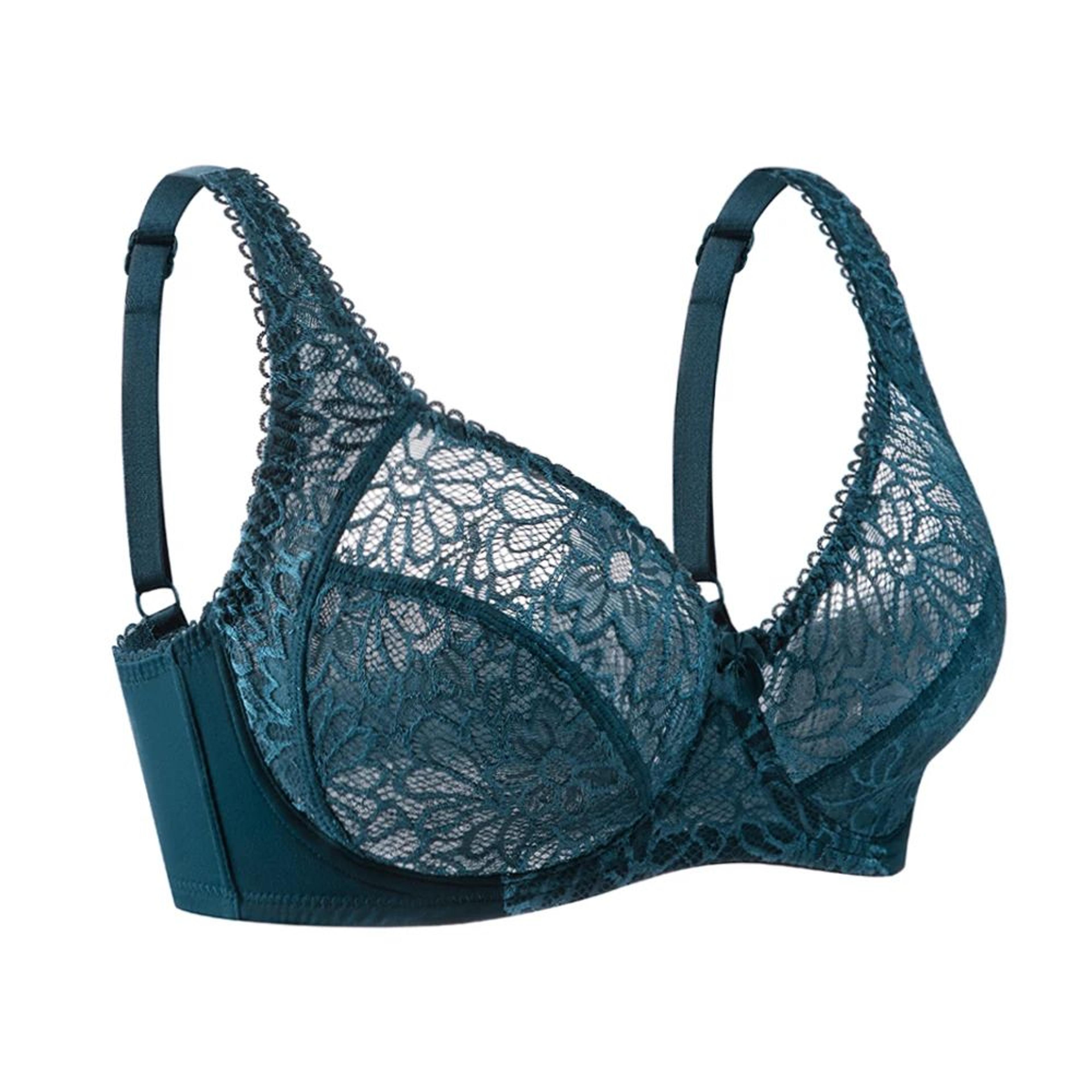 SheerSculpt Deep V Lace Underwire Bra  UltraThin Plus Size Unlined Lingerie BF Cups 10