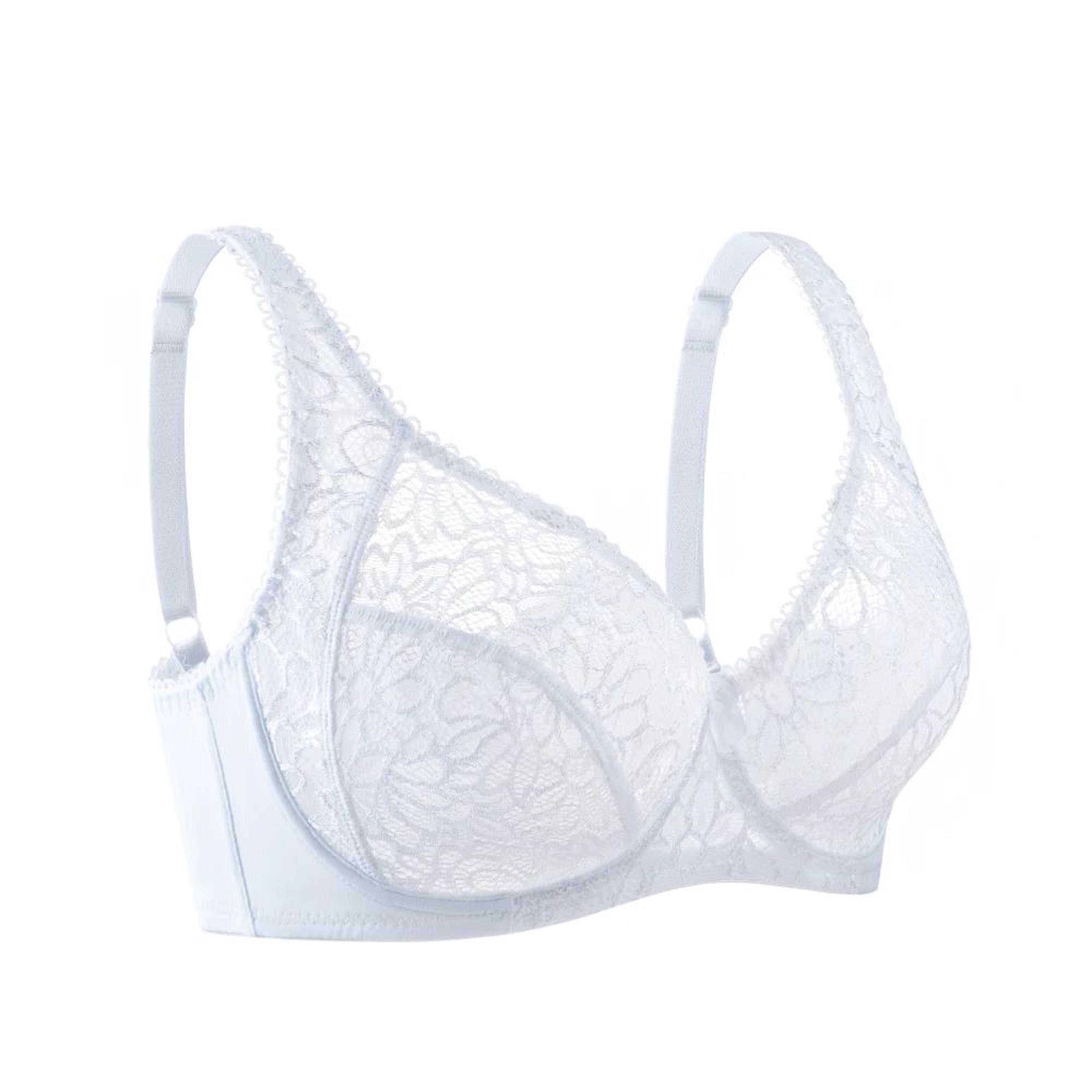 SheerSculpt Deep V Lace Underwire Bra  UltraThin Plus Size Unlined Lingerie BF Cups 9