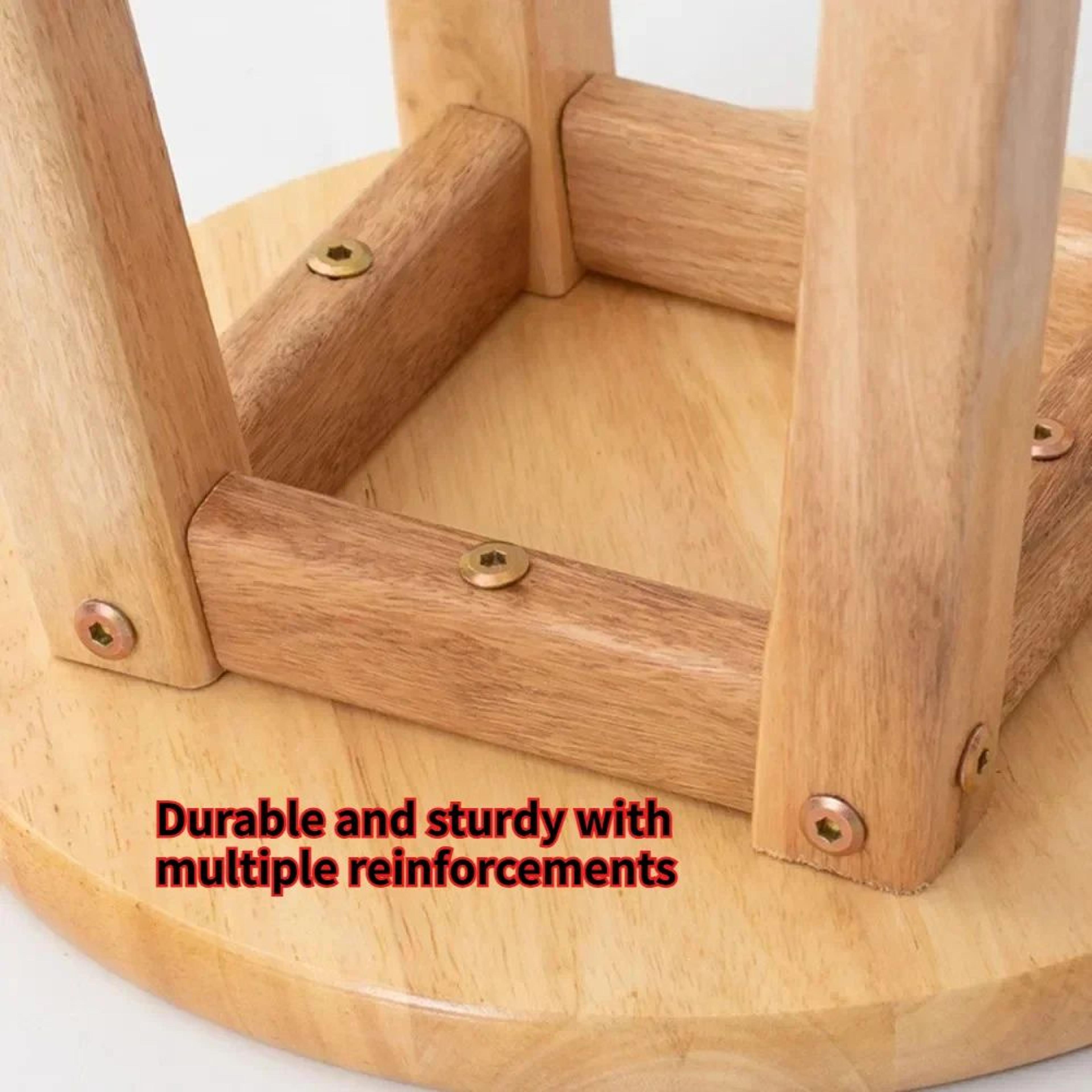 Nordic Solid Wood Bar Stool  Modern Minimalist Backless High Chair For Kitchen  Commercial Spaces 4