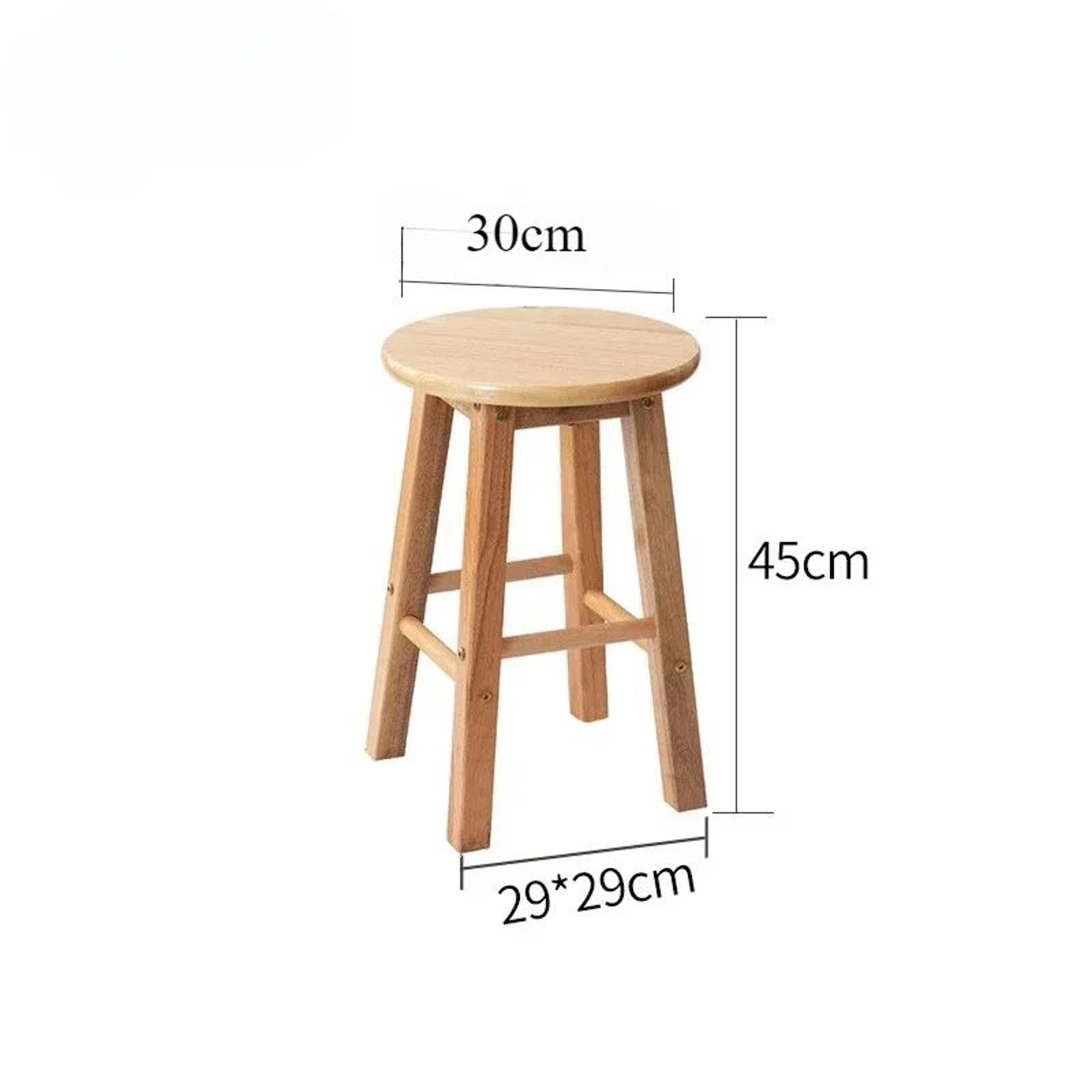 Nordic Solid Wood Bar Stool  Modern Minimalist Backless High Chair For Kitchen  Commercial Spaces 5