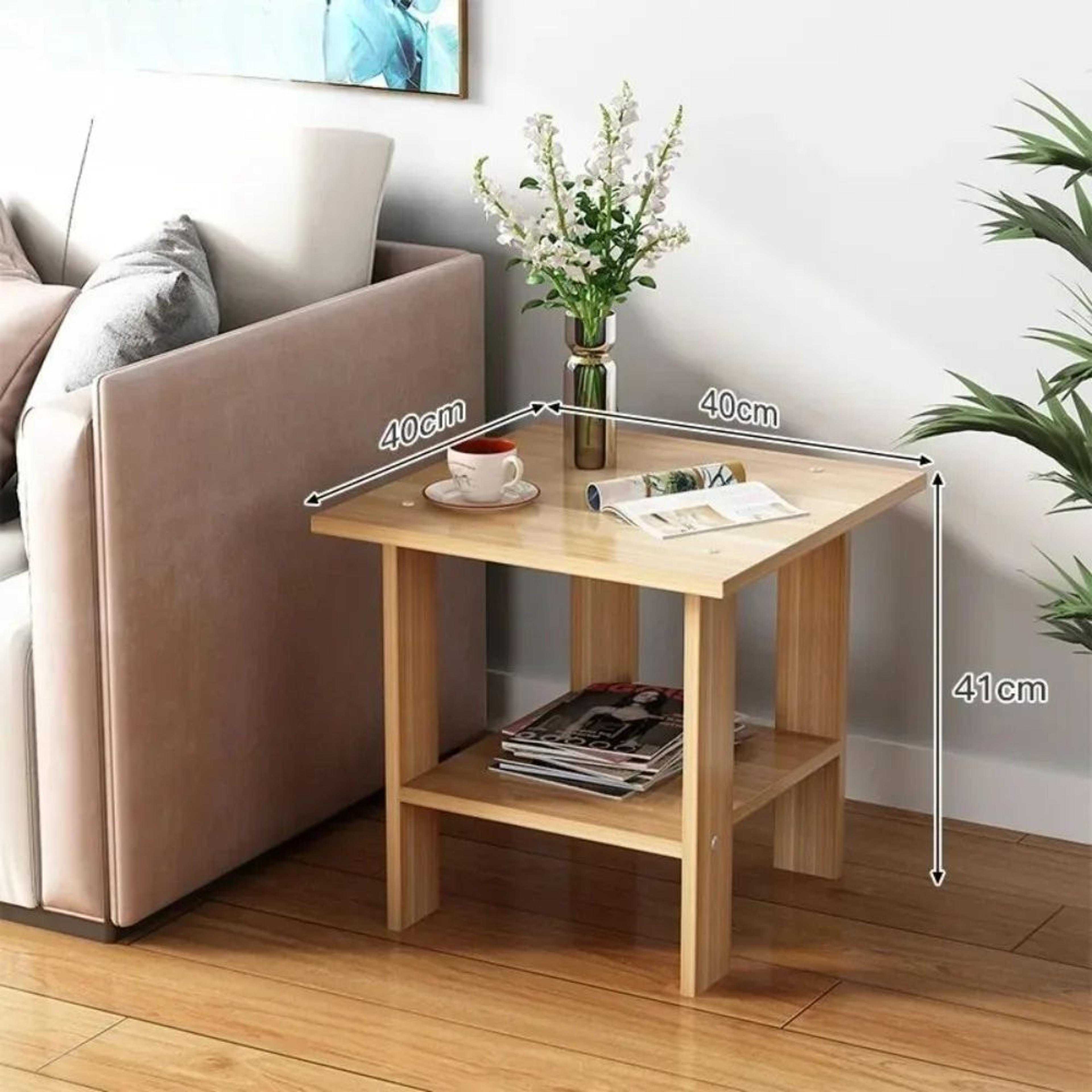 Modern Walnut Bedside Side Table  Minimalist Storage Cabinet For Bedroom  Living Room 5