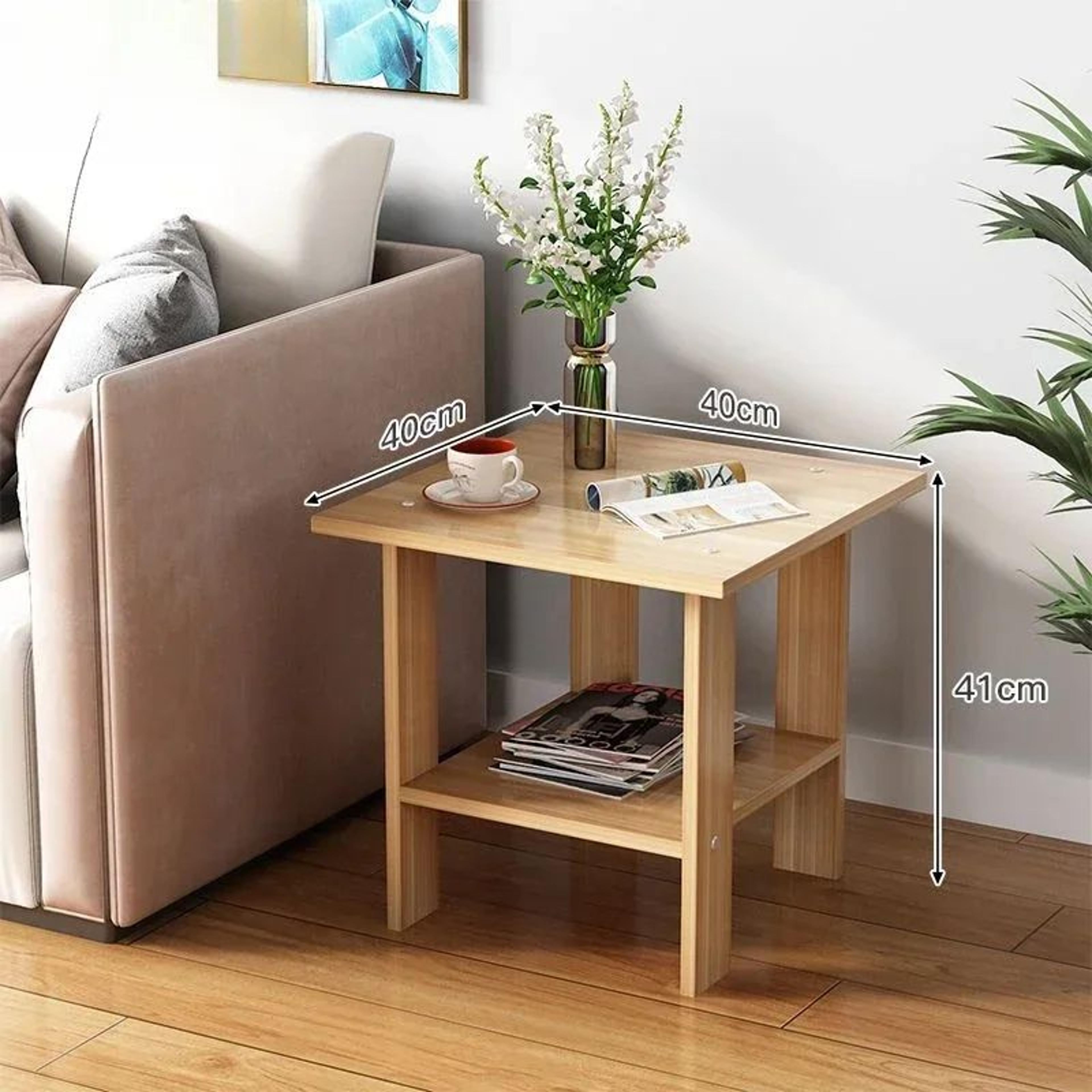 Modern Walnut Bedside Side Table  Minimalist Storage Cabinet For Bedroom  Living Room 7