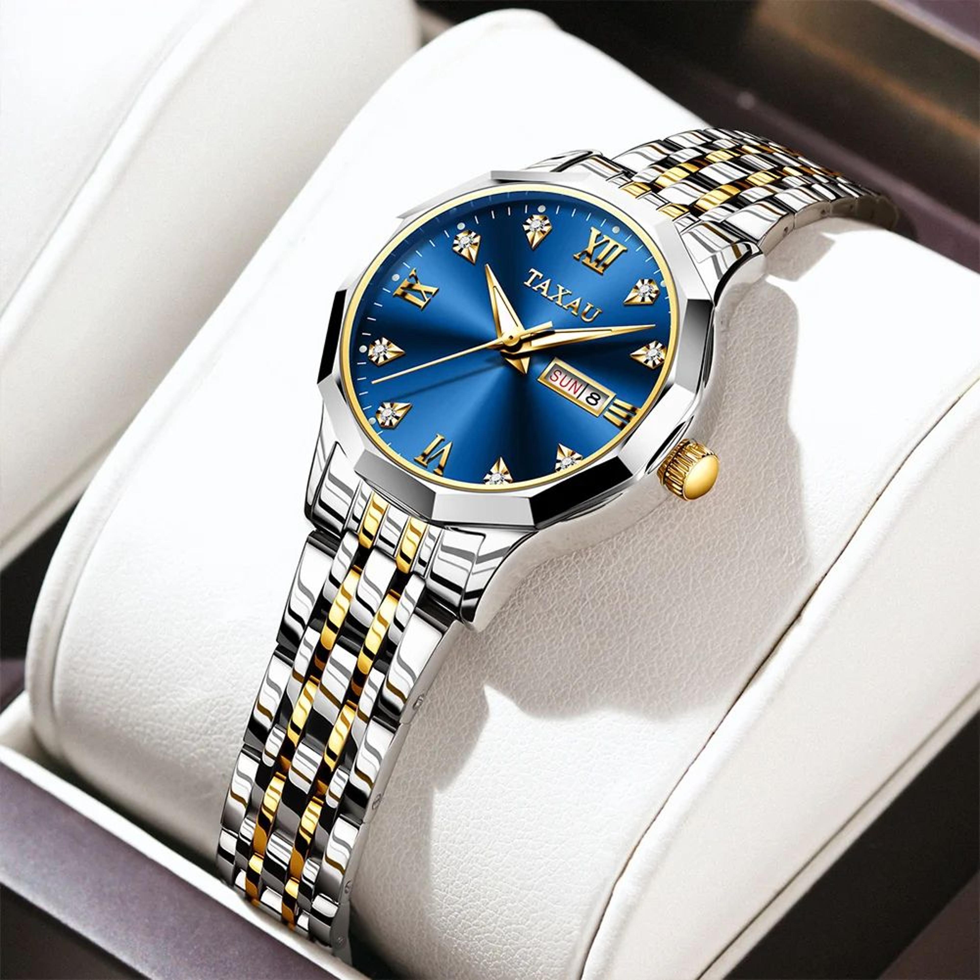 OLEVS Elegant Golden Womens Quartz Watch  Waterproof Stainless Steel Luxury Ladies Wristwatch 6