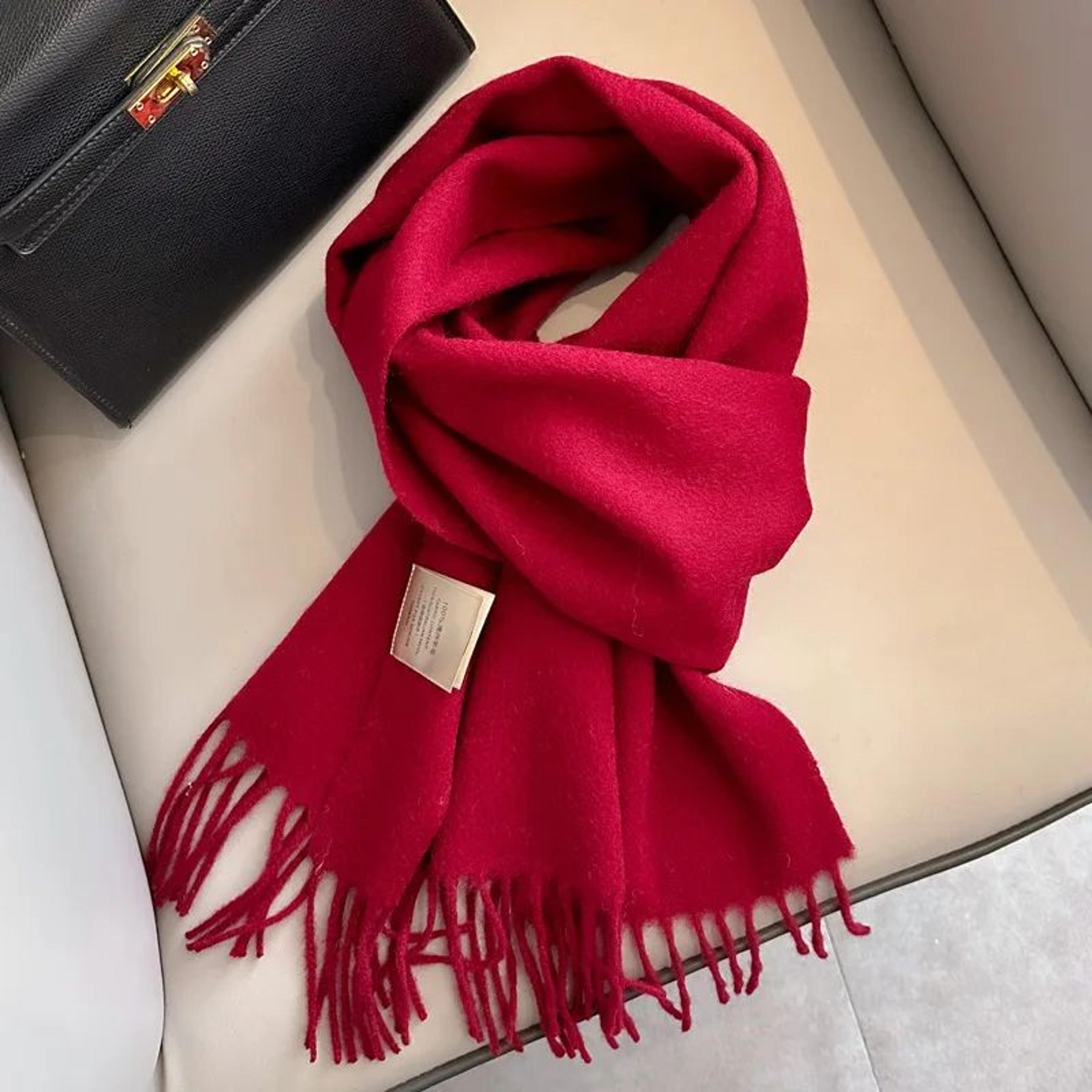 Premium 100 Wool Winter Narrow Scarf  28 Solid Colors Unisex Warm  ColdProof Wrap 14