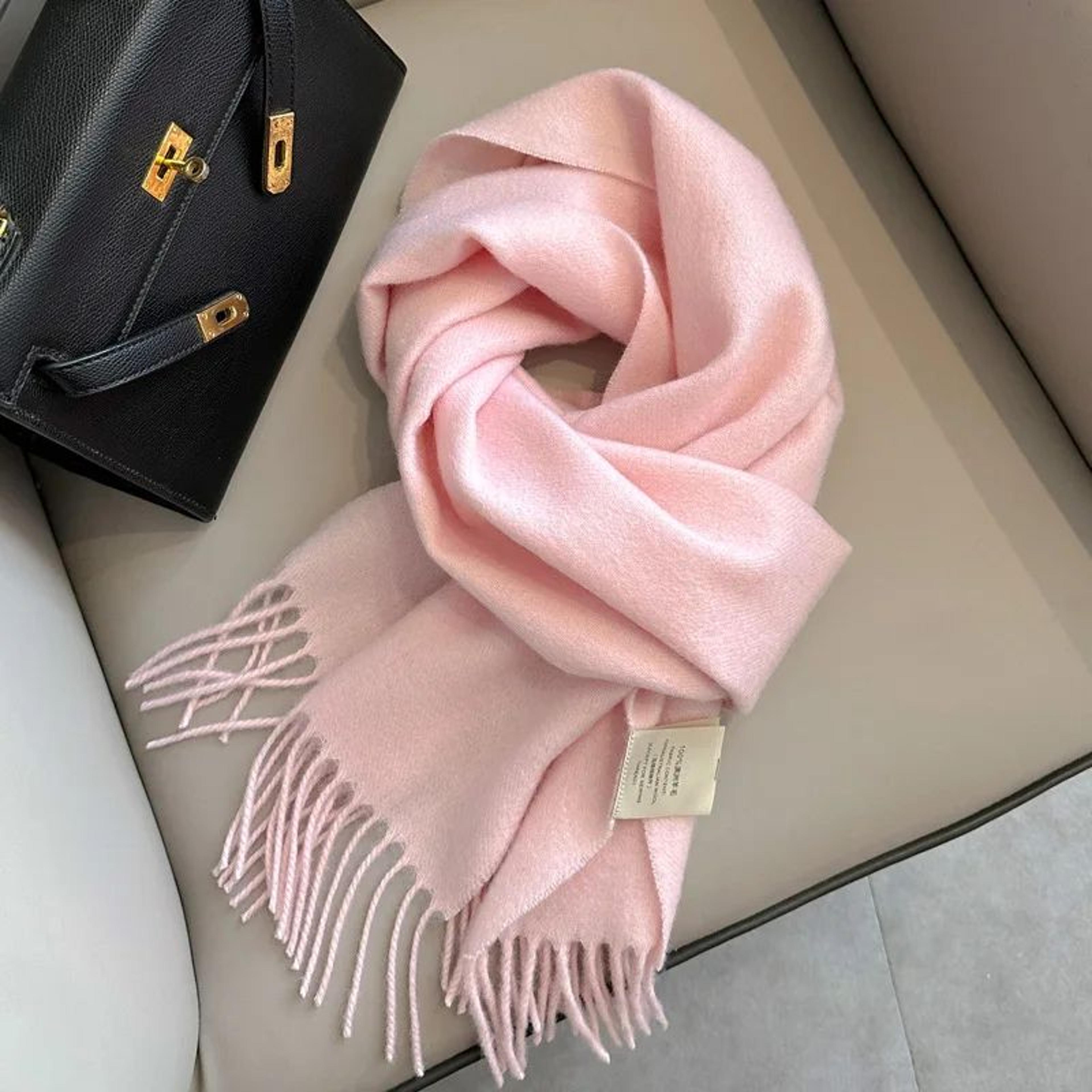 Premium 100 Wool Winter Narrow Scarf  28 Solid Colors Unisex Warm  ColdProof Wrap 19