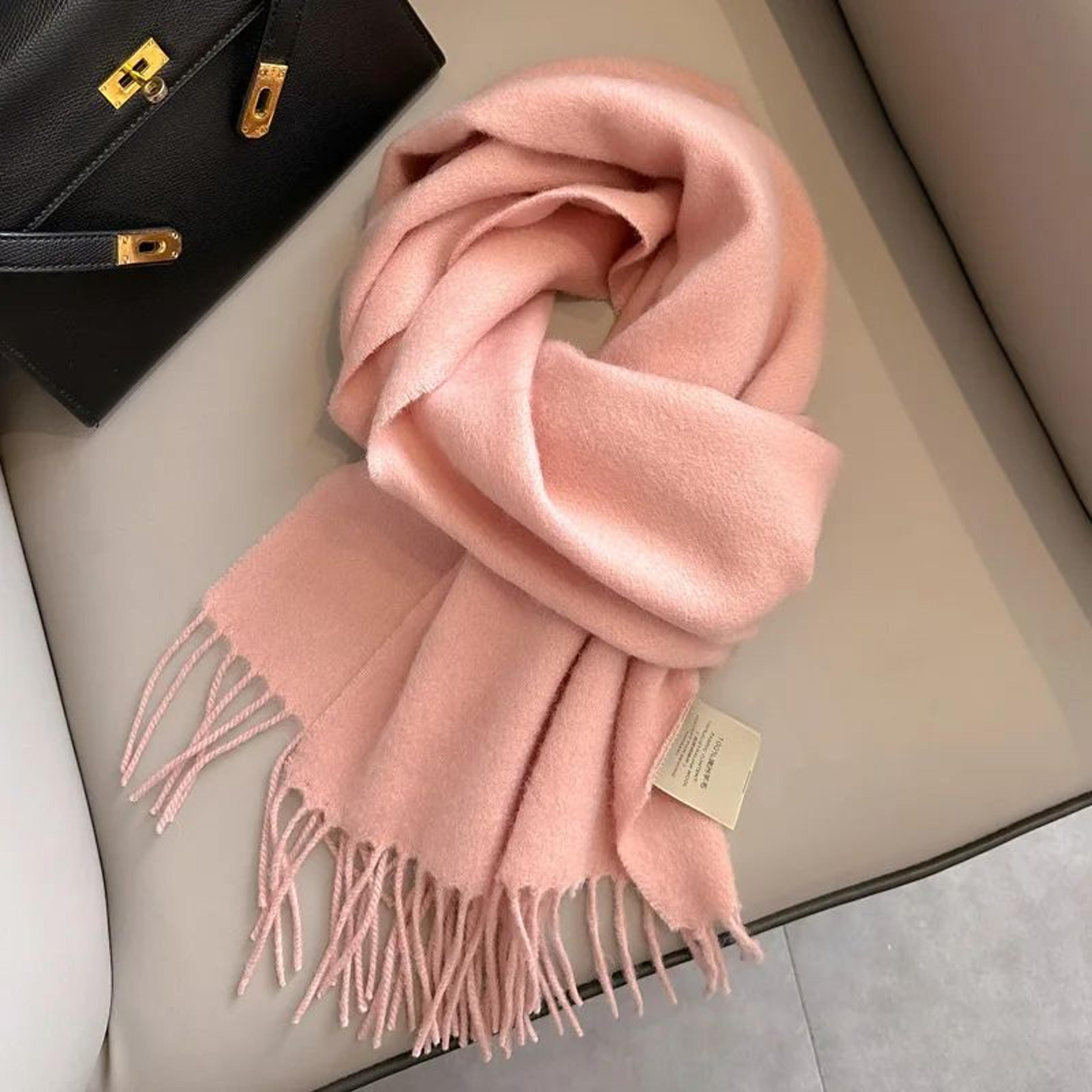 Premium 100 Wool Winter Narrow Scarf  28 Solid Colors Unisex Warm  ColdProof Wrap 20