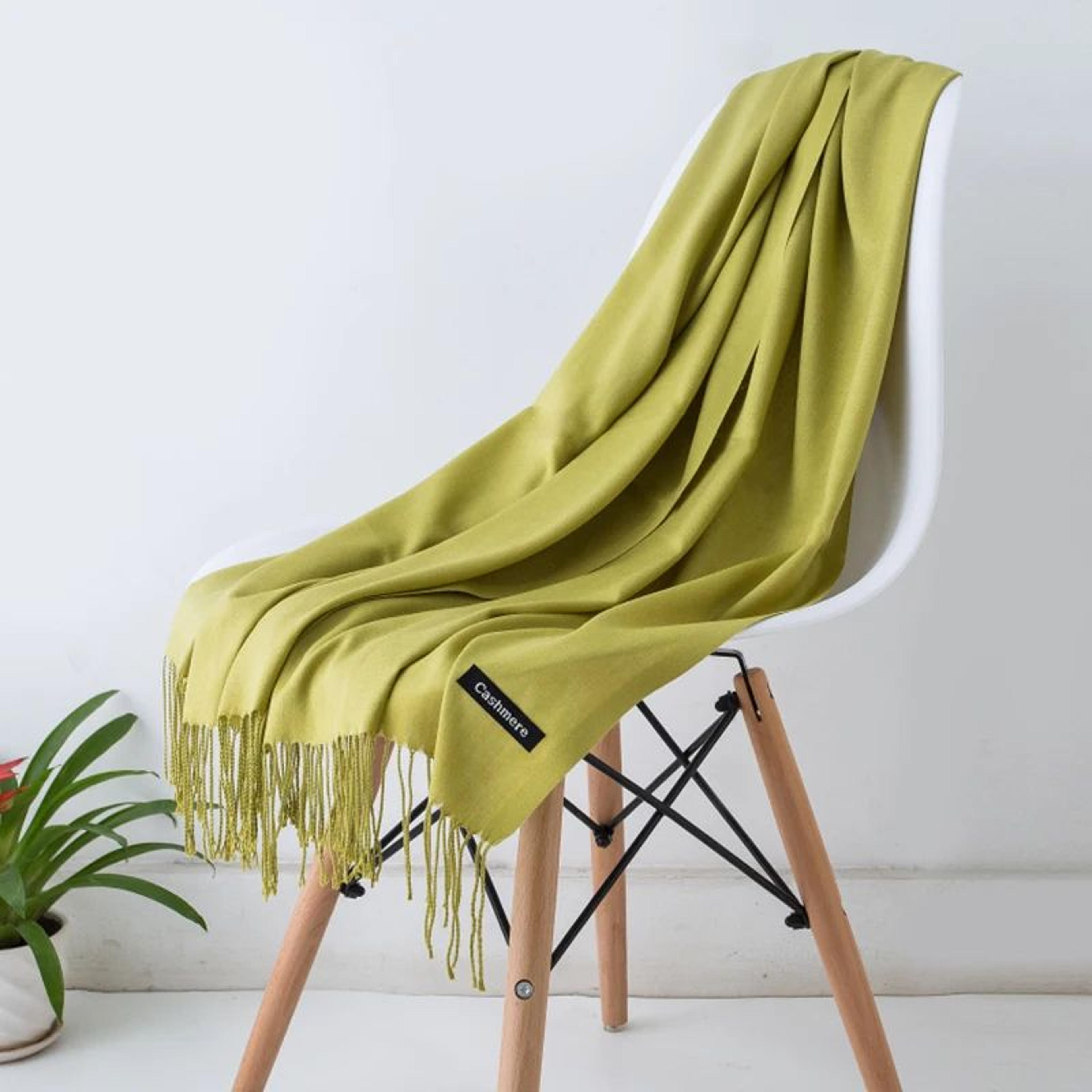 designer cashmere feel tassel scarf – solid autumn winter pashmina shawl wrap