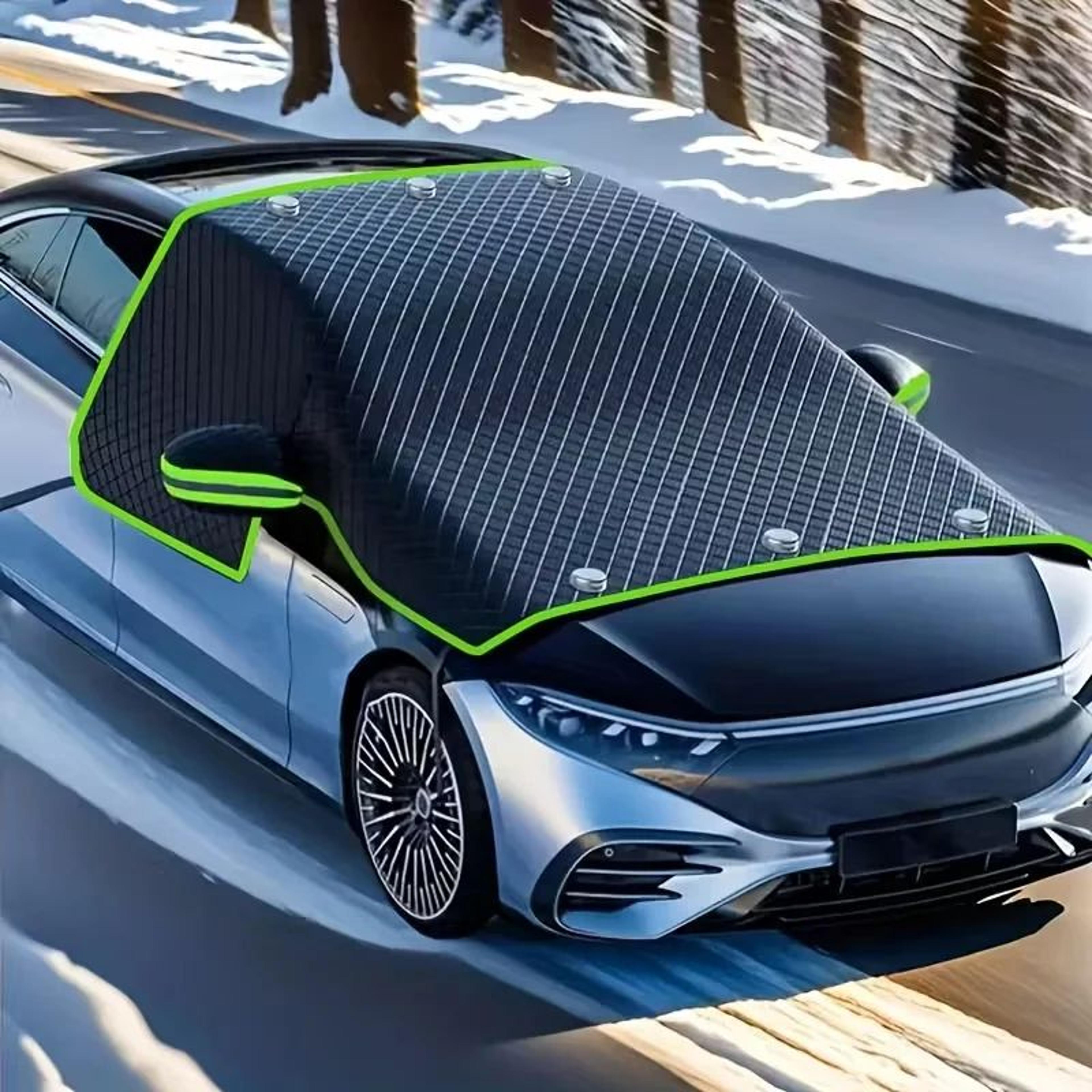 all-season oxford windshield snow cover – universal uv & ice protection car shield