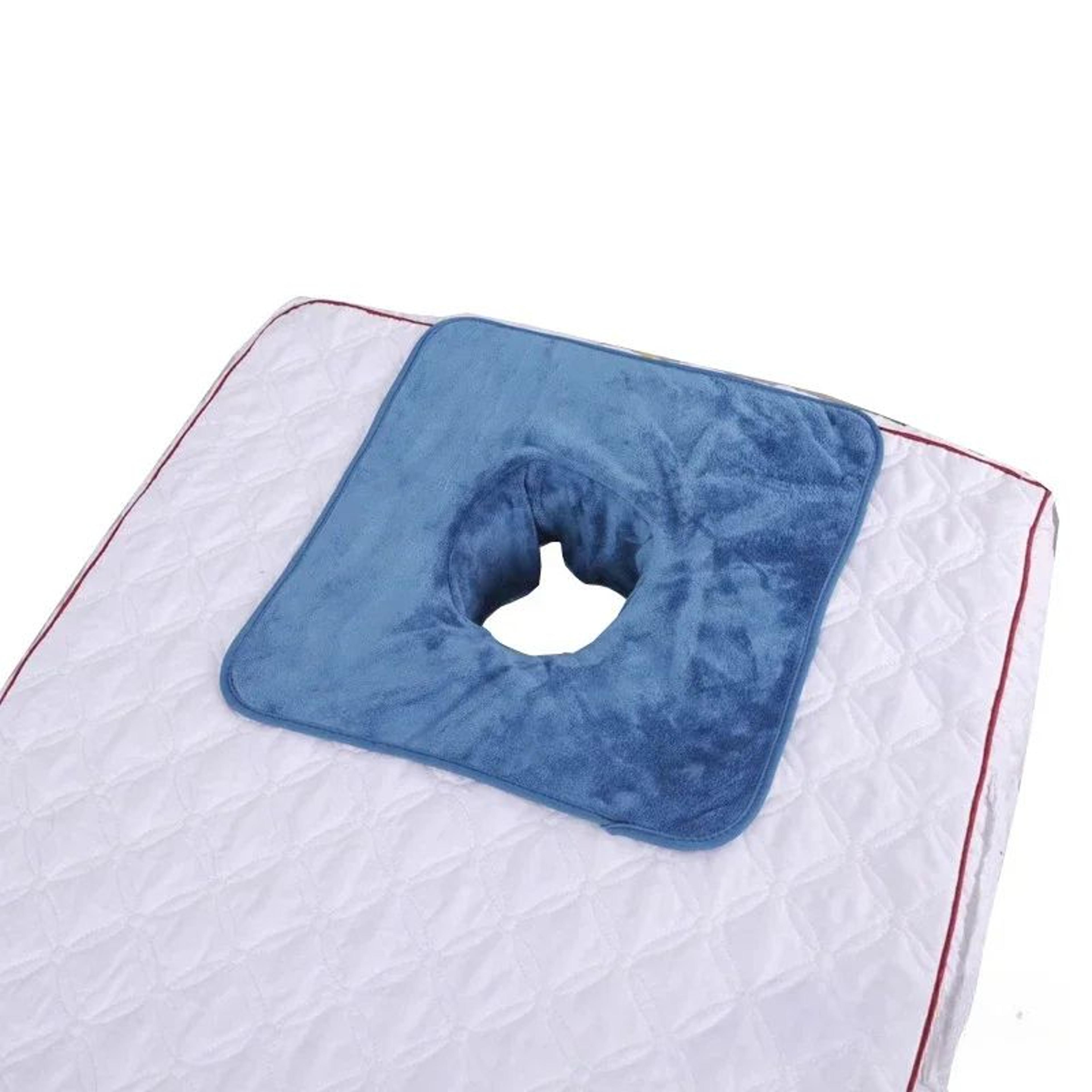 velvaspa square face cradle towel – thickened velvet spa massage table cover with breath hole