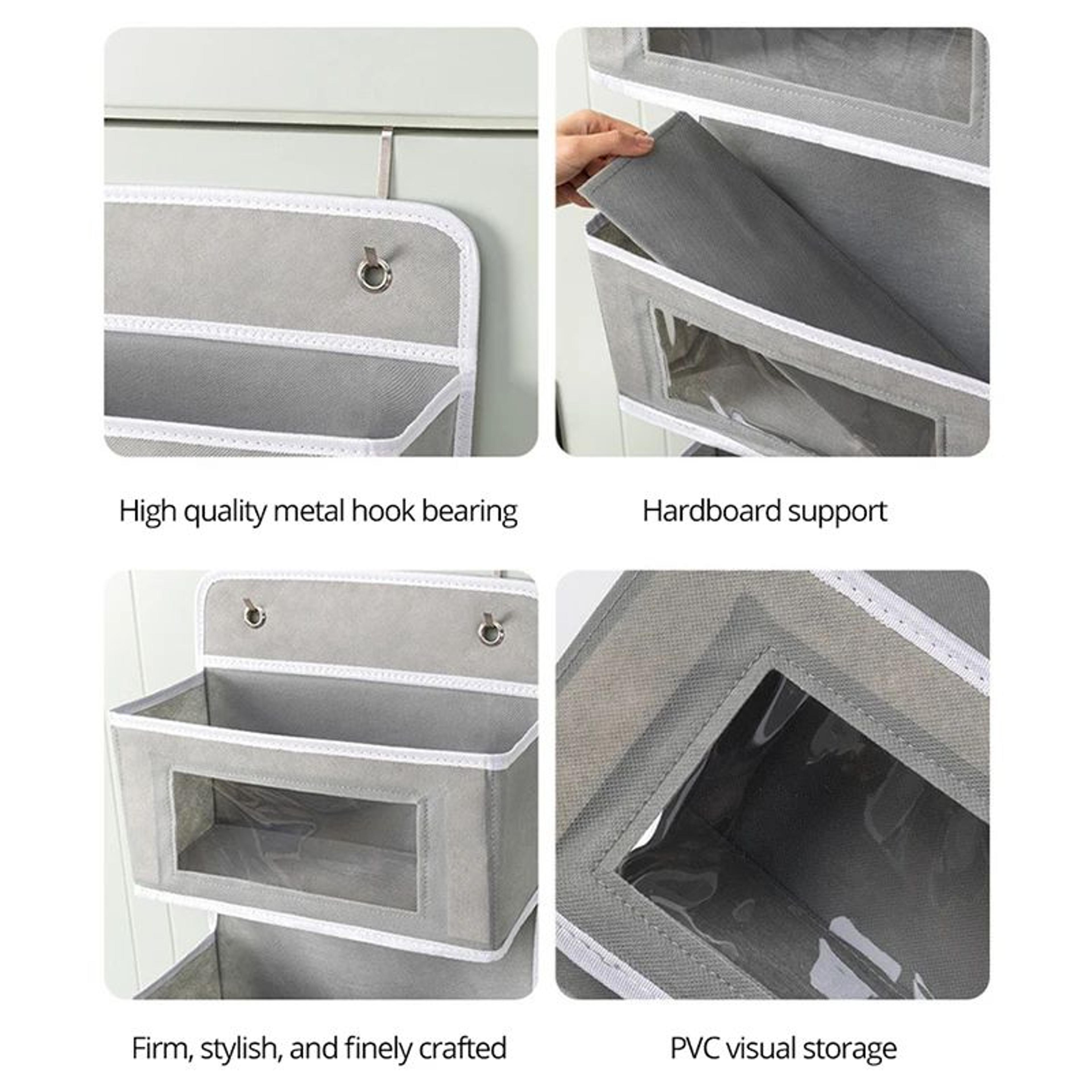 SpaceNest 4Tier OvertheDoor Hanging Organizer  Fabric Storage Bag For Underwear Socks  Small Items 1