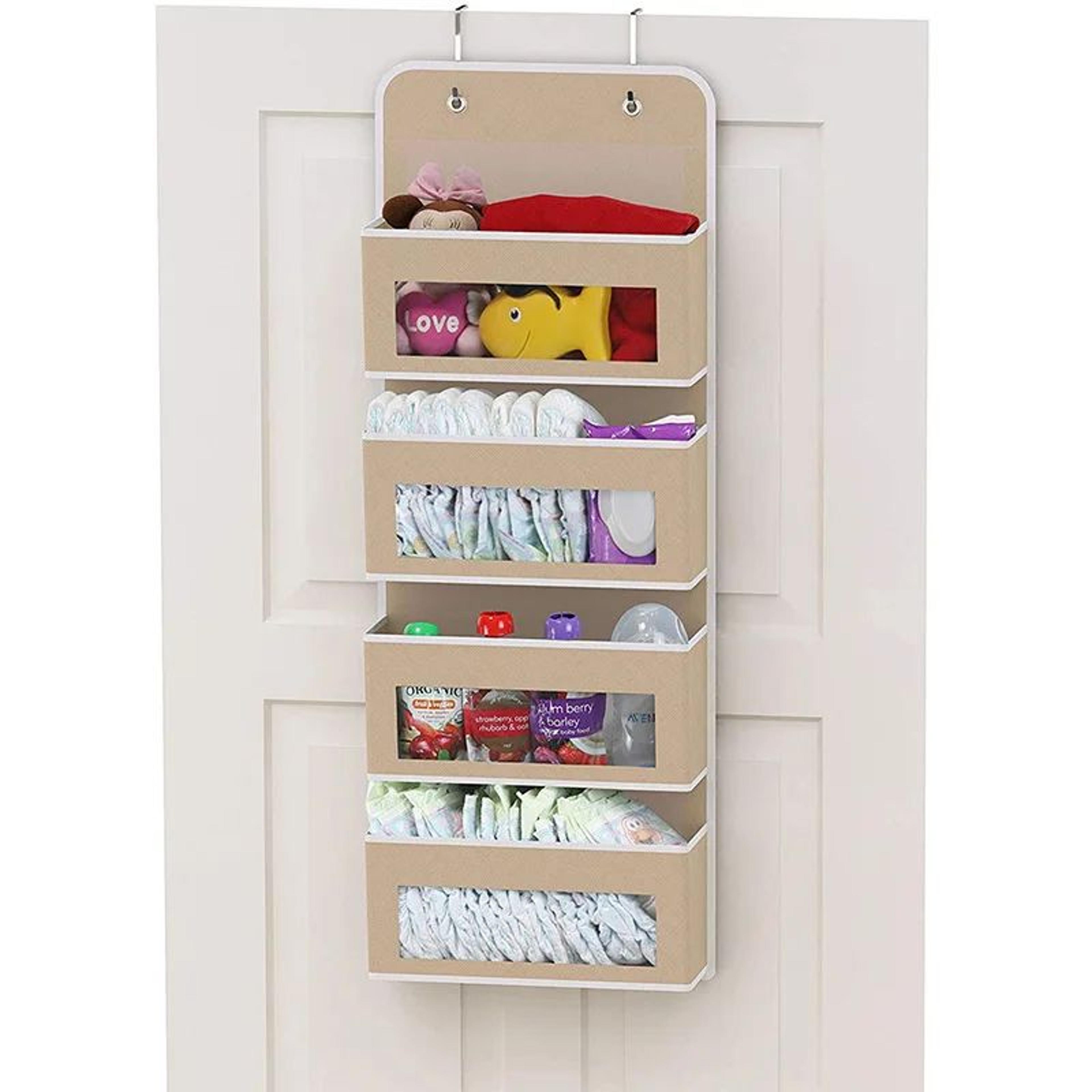 SpaceNest 4Tier OvertheDoor Hanging Organizer  Fabric Storage Bag For Underwear Socks  Small Items 3
