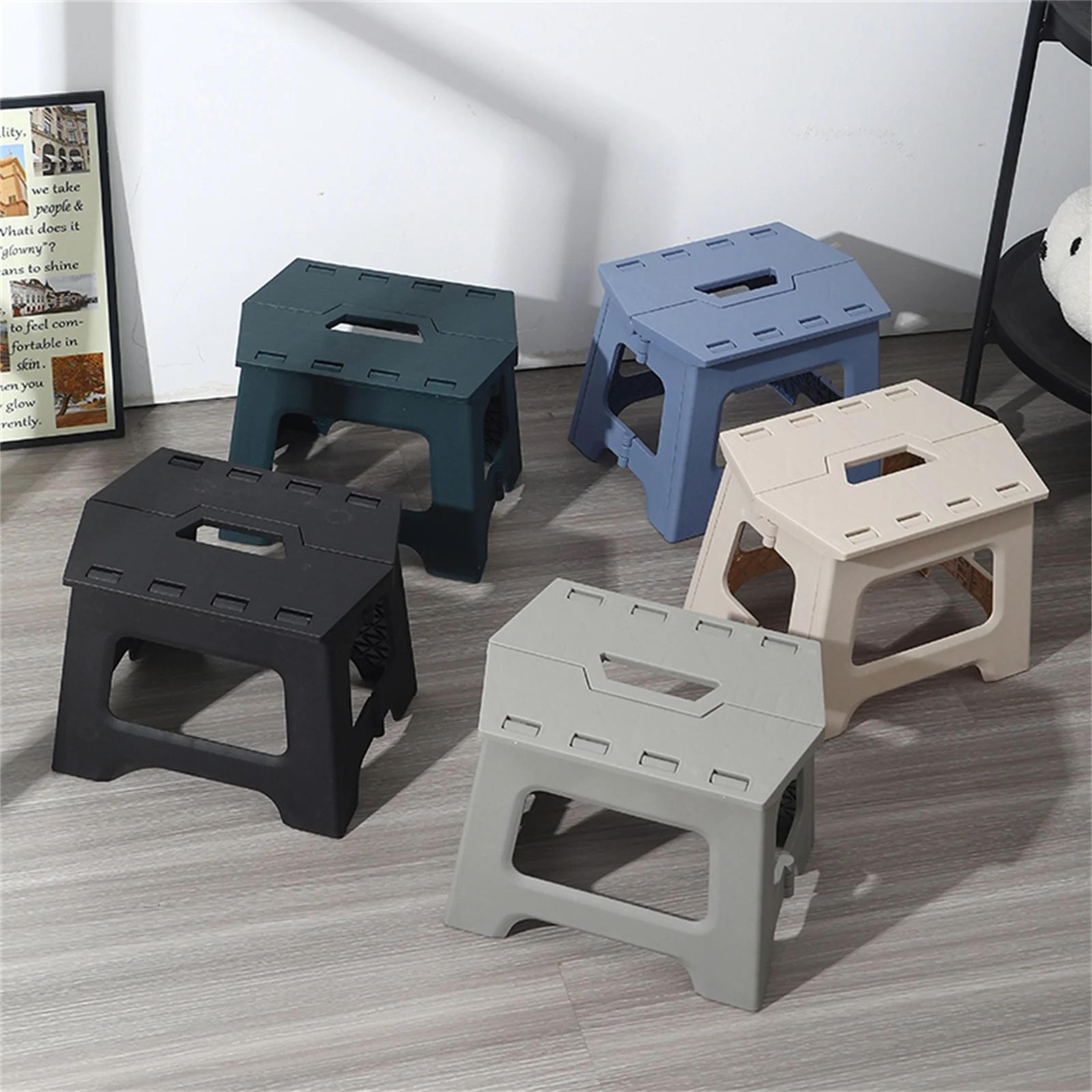 Portable Folding Shower Stool  Waterproof Plastic Travel Footstool For Bathroom Kitchen  Living Roo 1