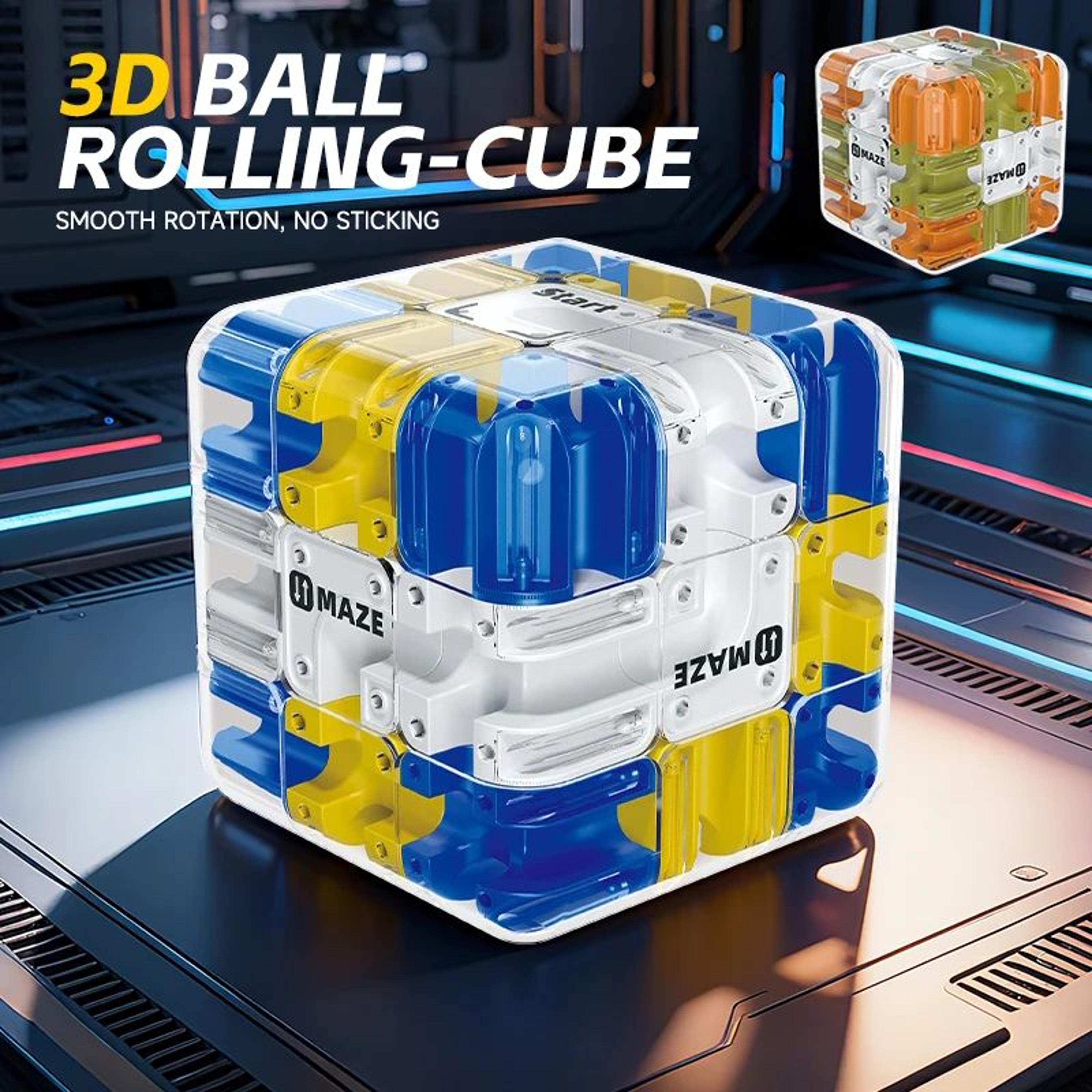 mindmaze 3d magic cube labyrinth – brain teaser fidget puzzle for kids